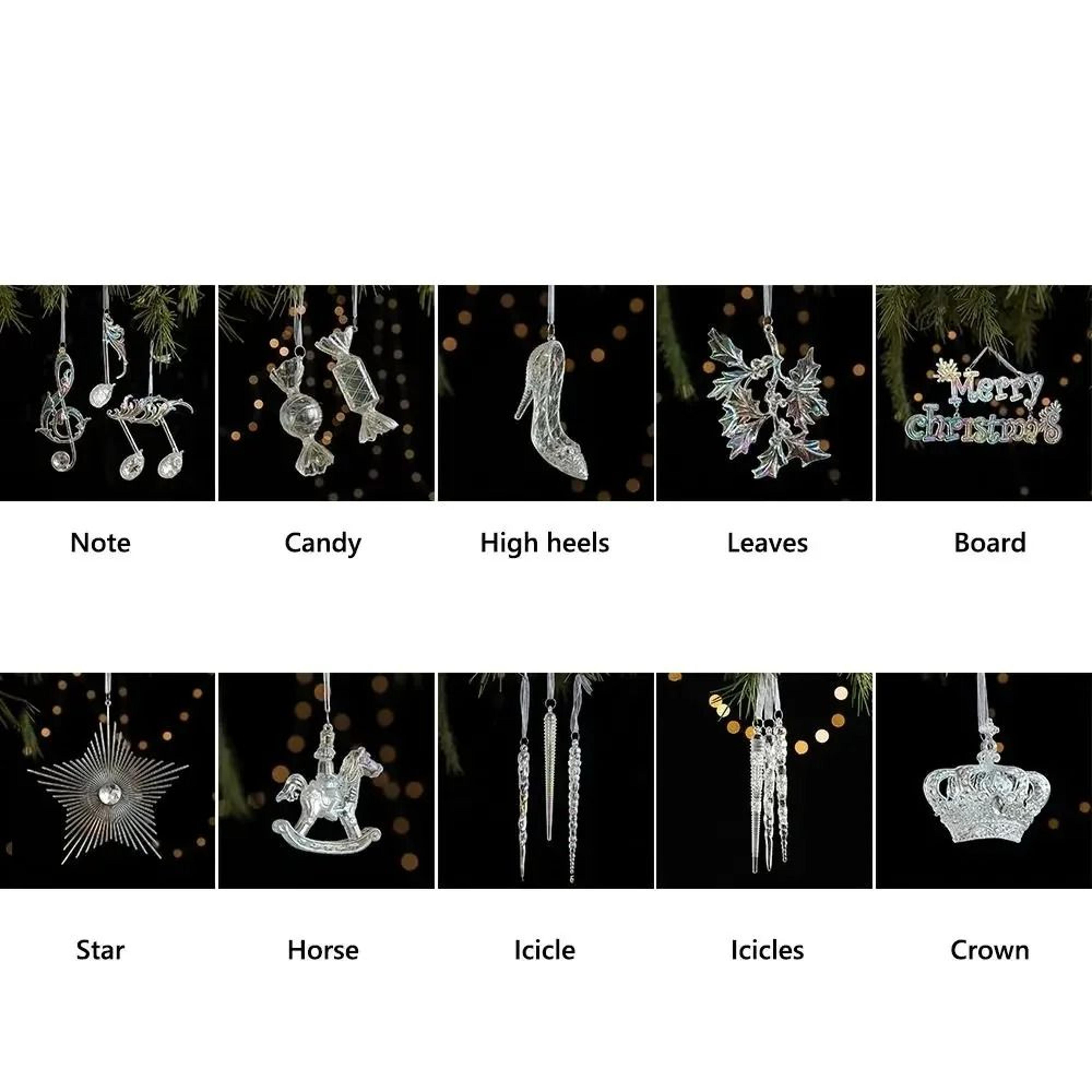 Transparent Acrylic Christmas Hanging Ornament 12