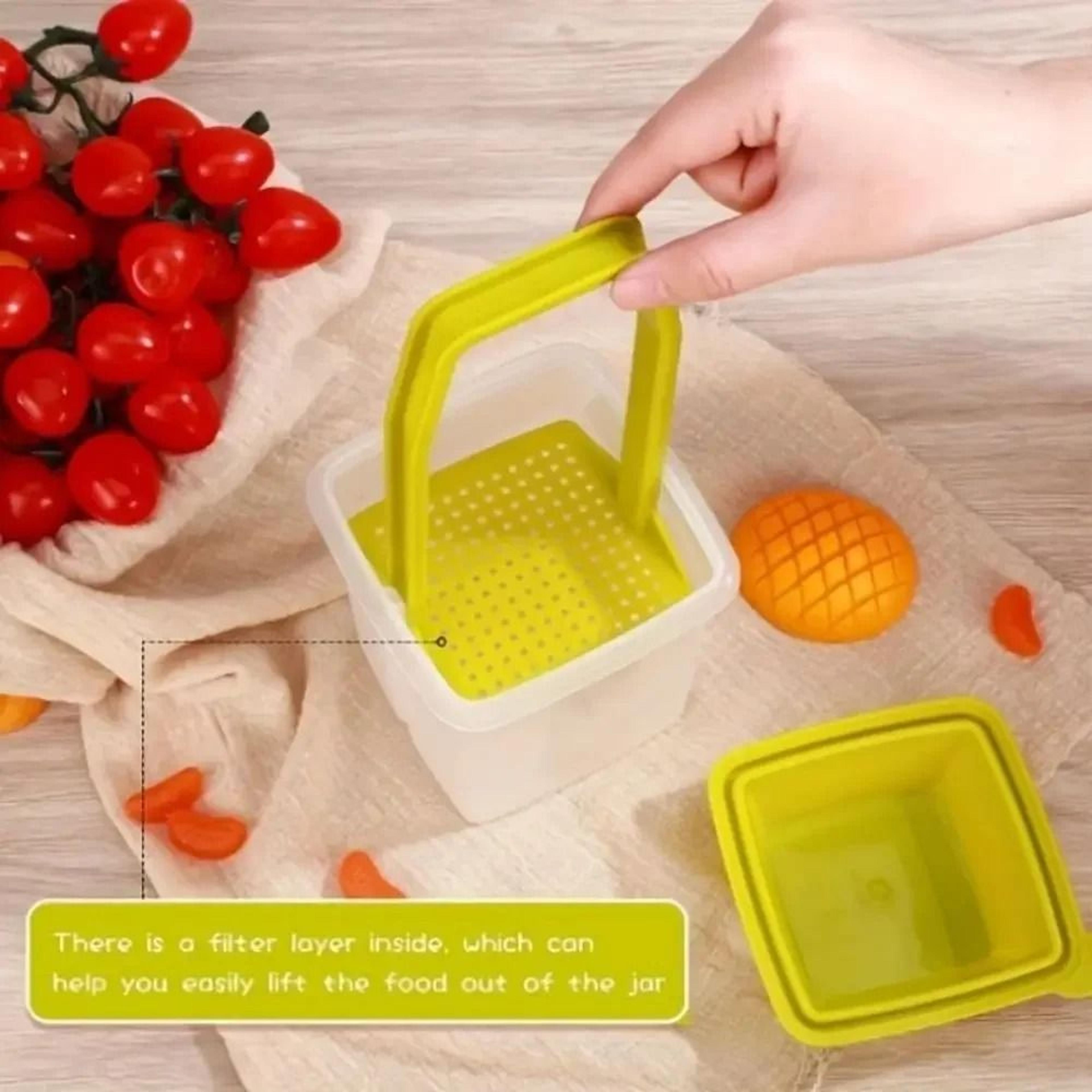 Reusable Pickle Container With Lift Out Strainer 6