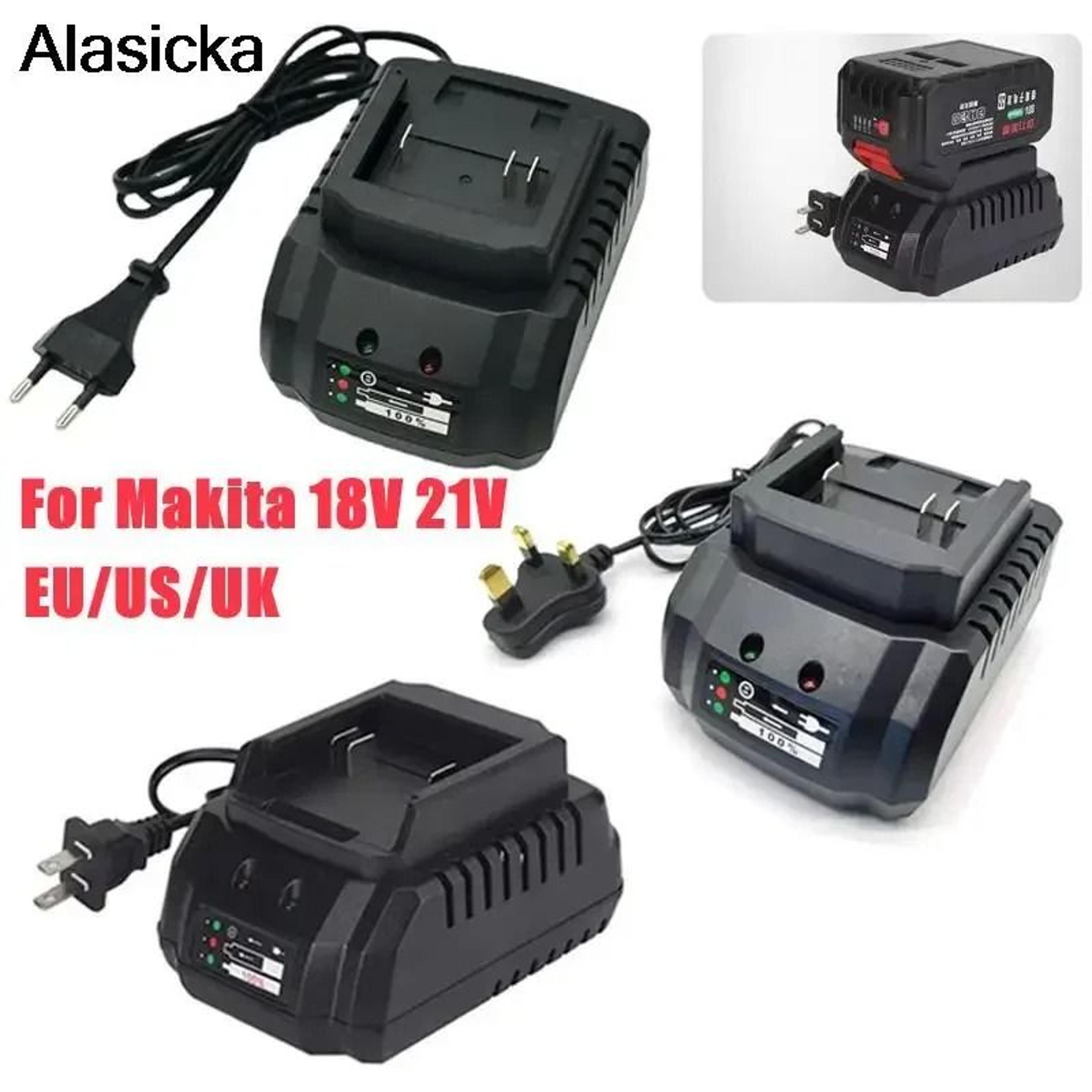 portable 18v lithium battery charger for compatible makita style batteries
