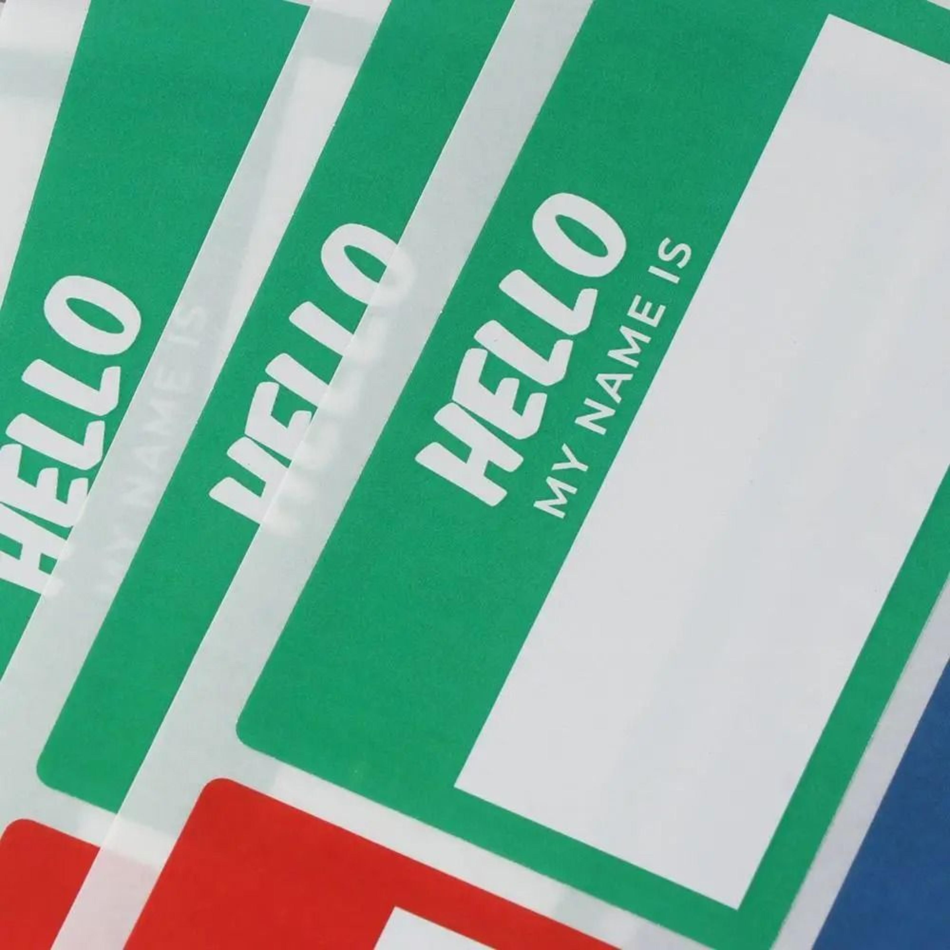 Sixty Colorful Hello My Name Is Stickers For Events Meetings 2