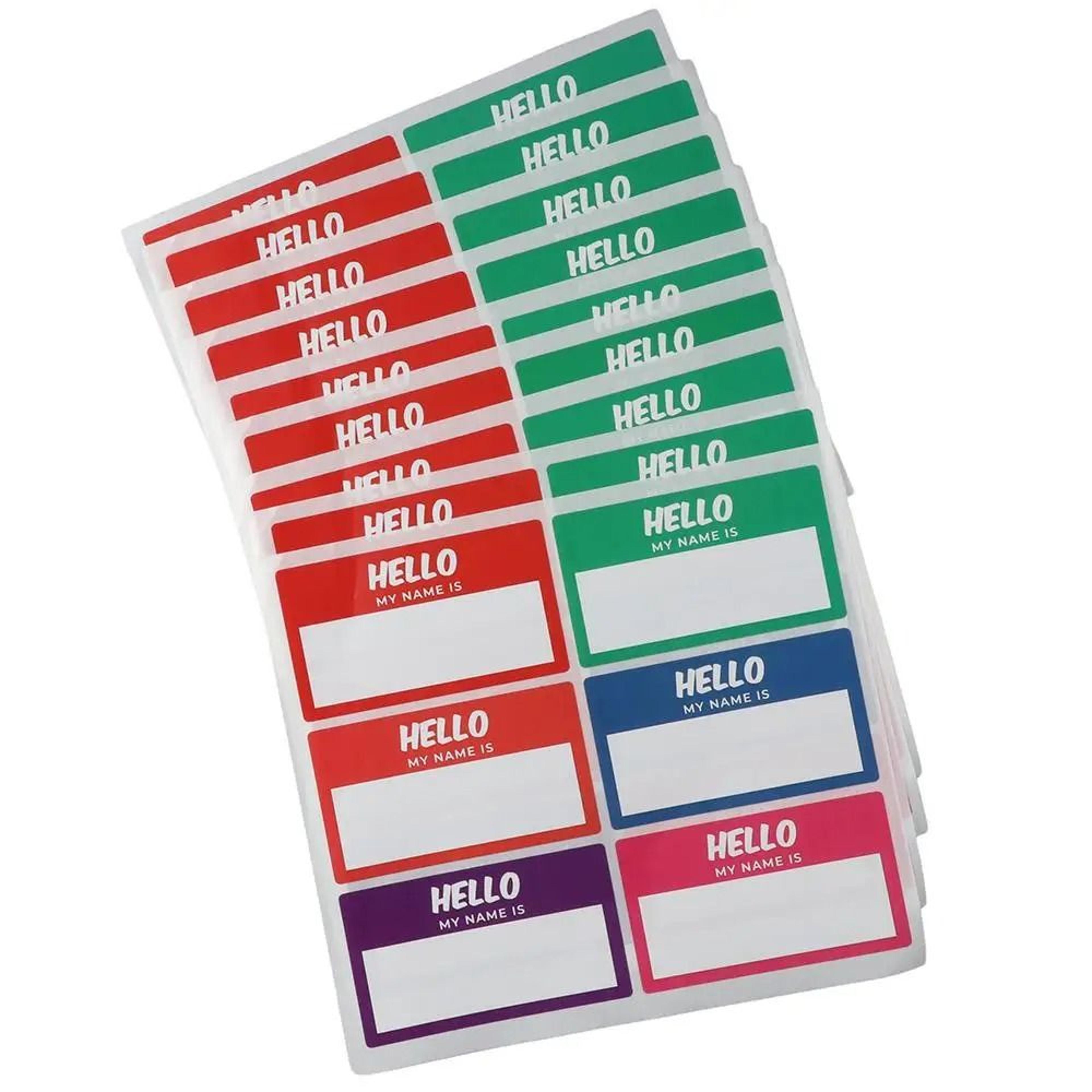 Sixty Colorful Hello My Name Is Stickers For Events Meetings 5