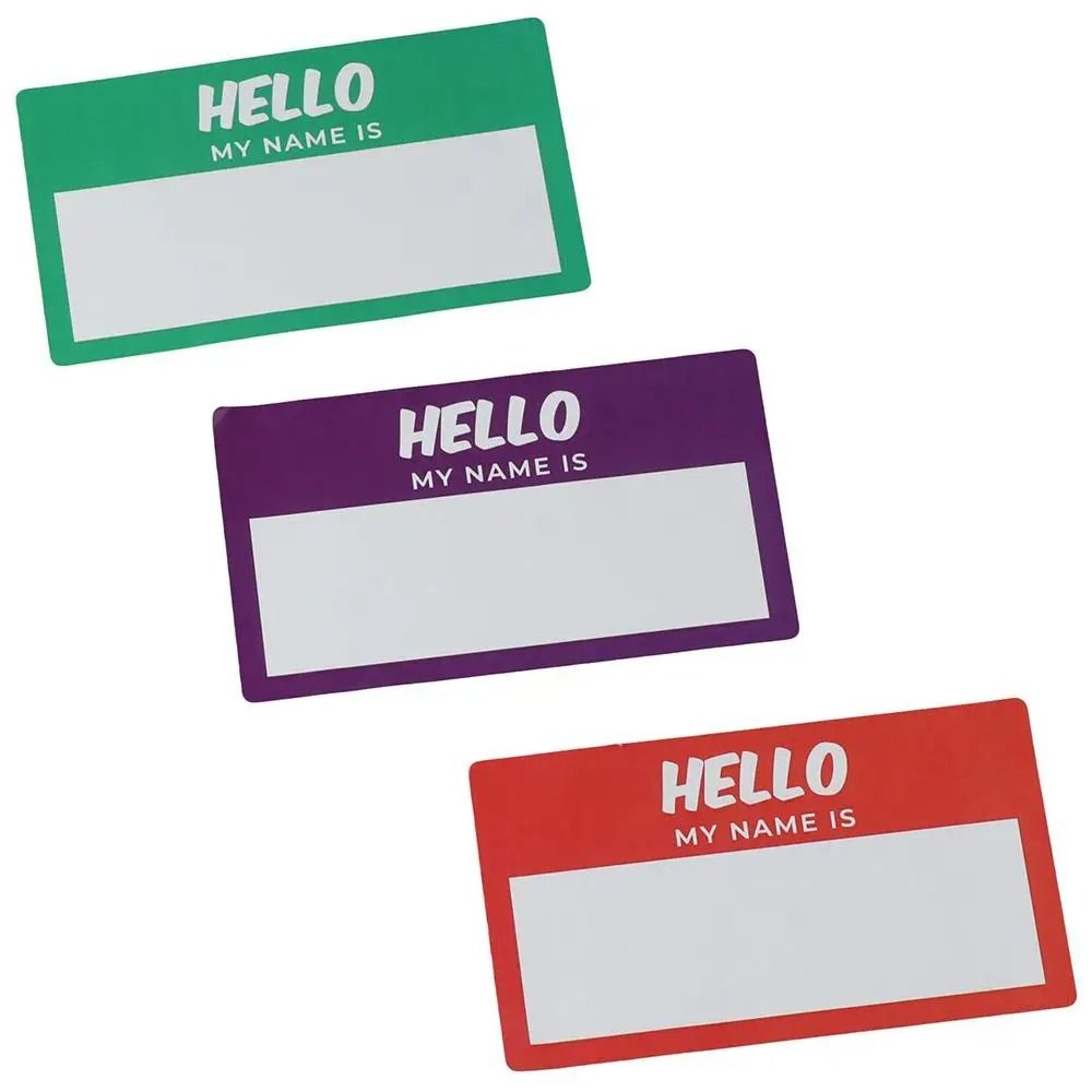 Sixty Colorful Hello My Name Is Stickers For Events Meetings 1