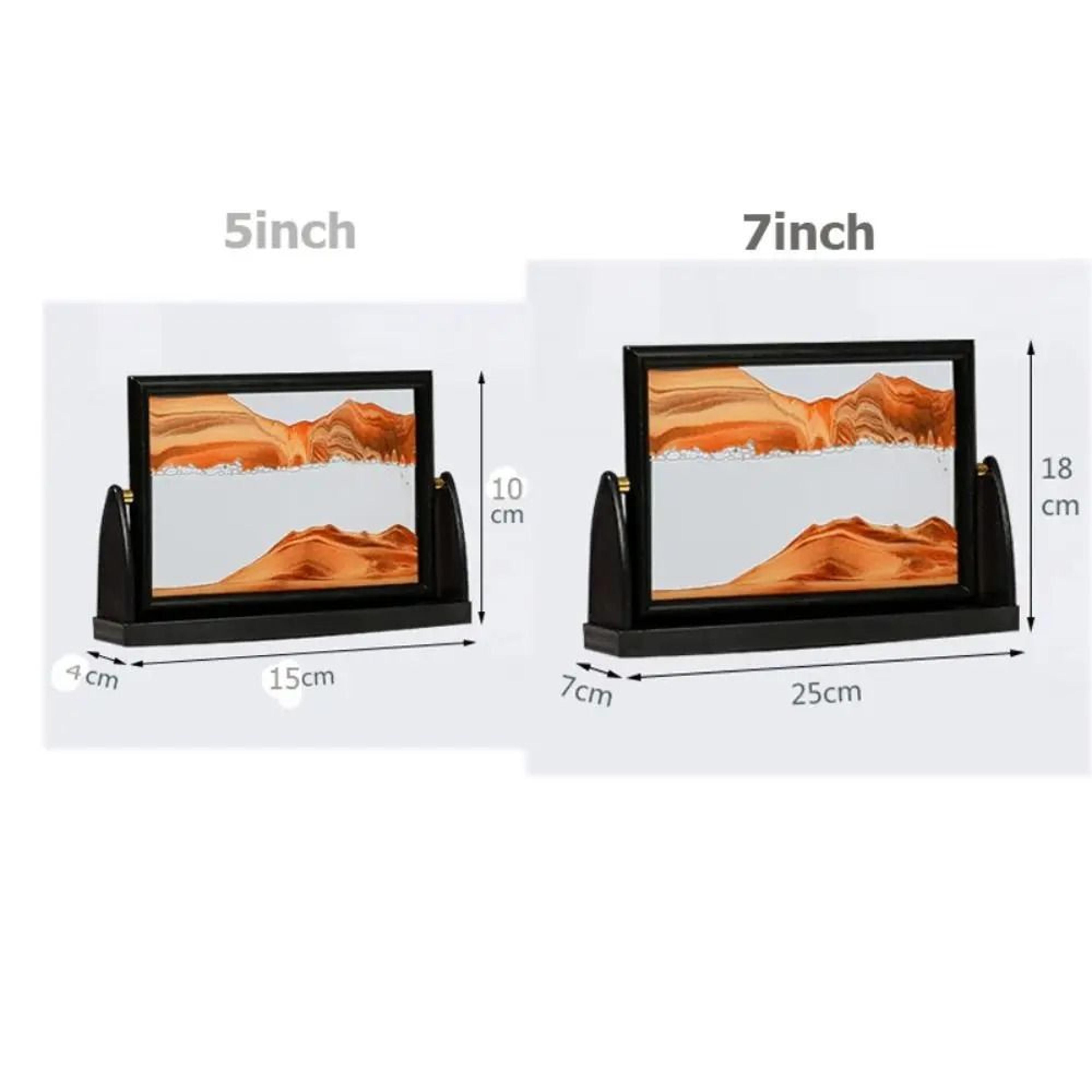 Rotating Moving Sand Art Picture For Relaxing Desk Home Decor 7