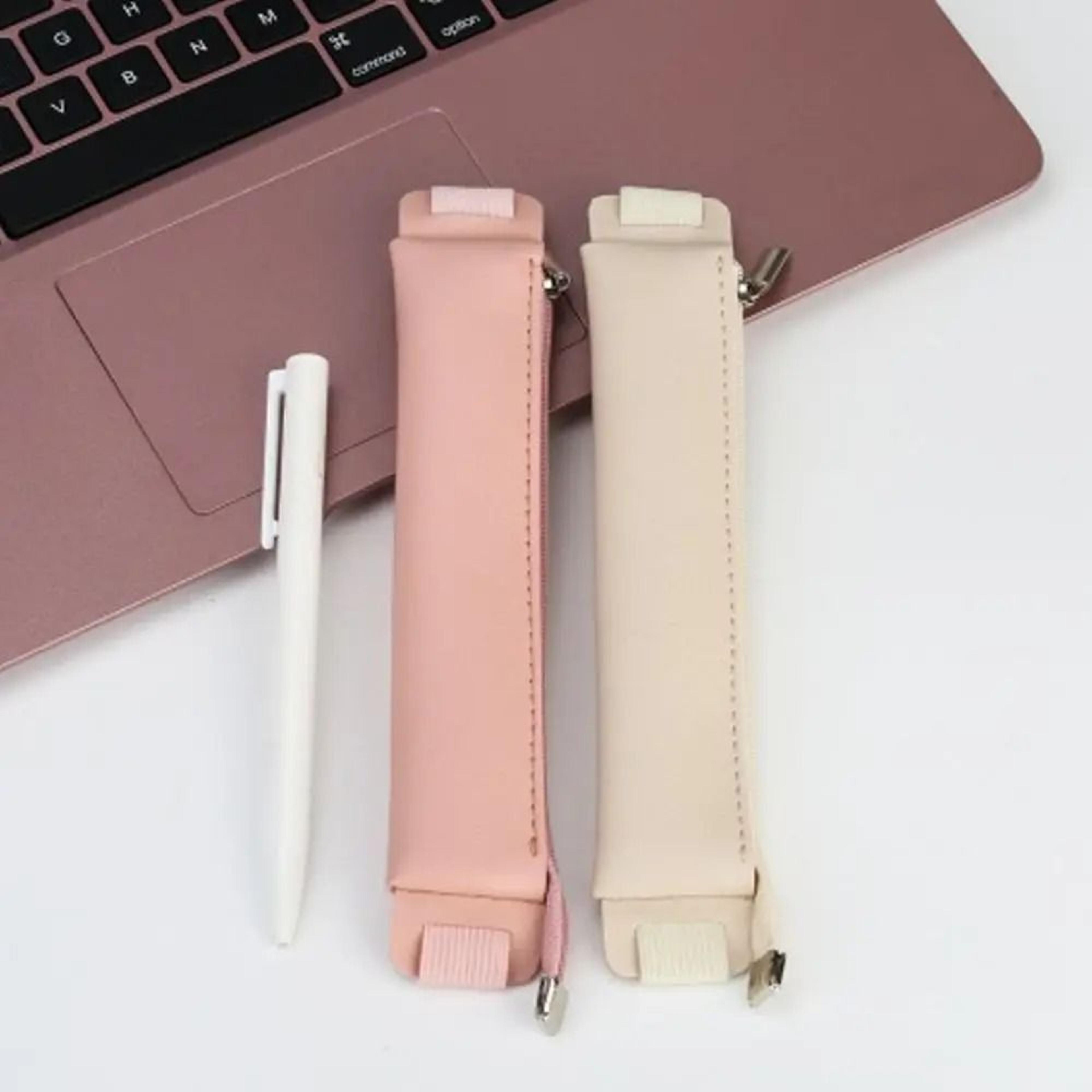 Vintage PU Leather Notebook Pencil Pouch With Adjustable Elastic Band 10