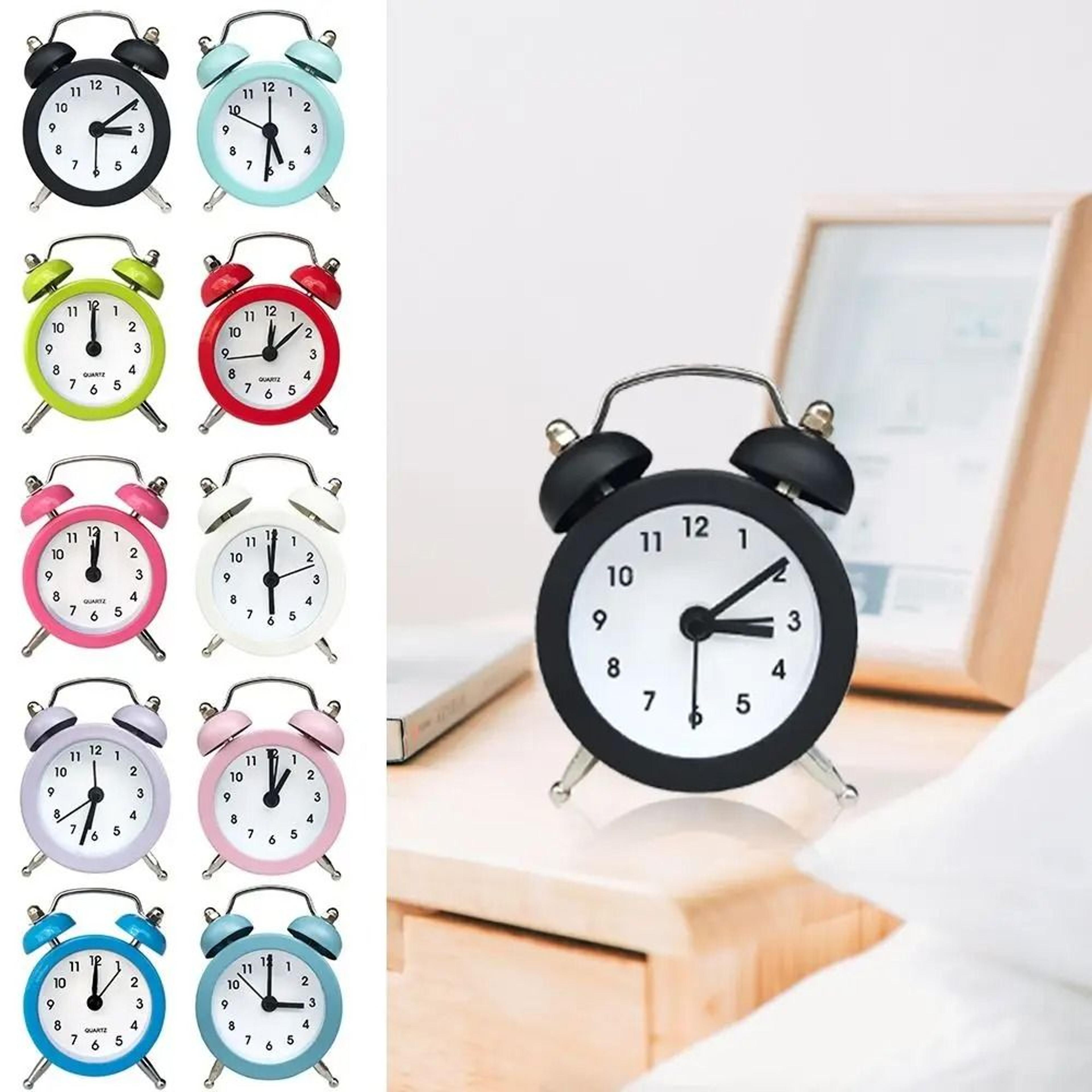 Cute Rabbit Ear Mini Metal Alarm Clock For Desk And Bedside 0