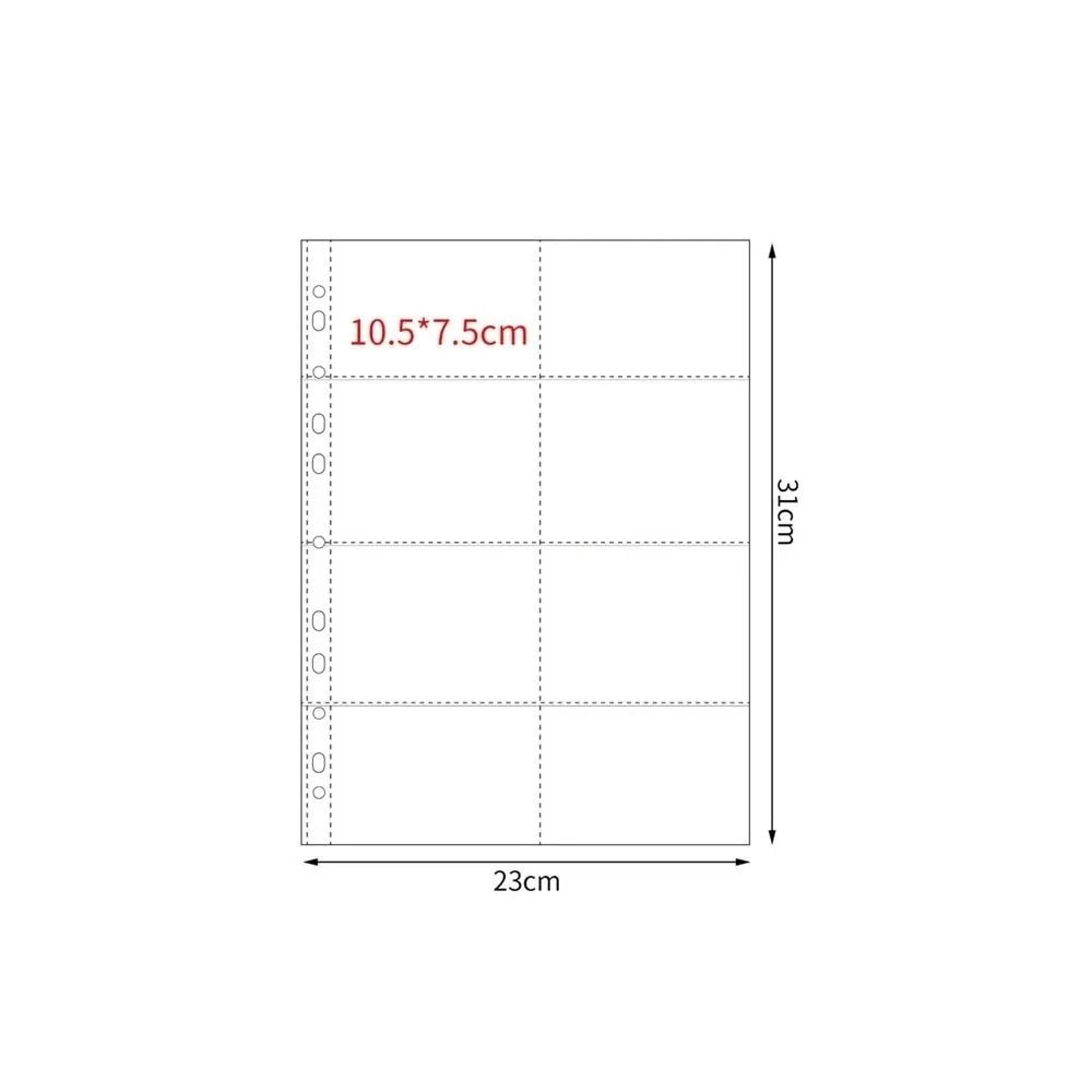 A4 Clear Photo Album Refill Pages For Four Ring Binder 14