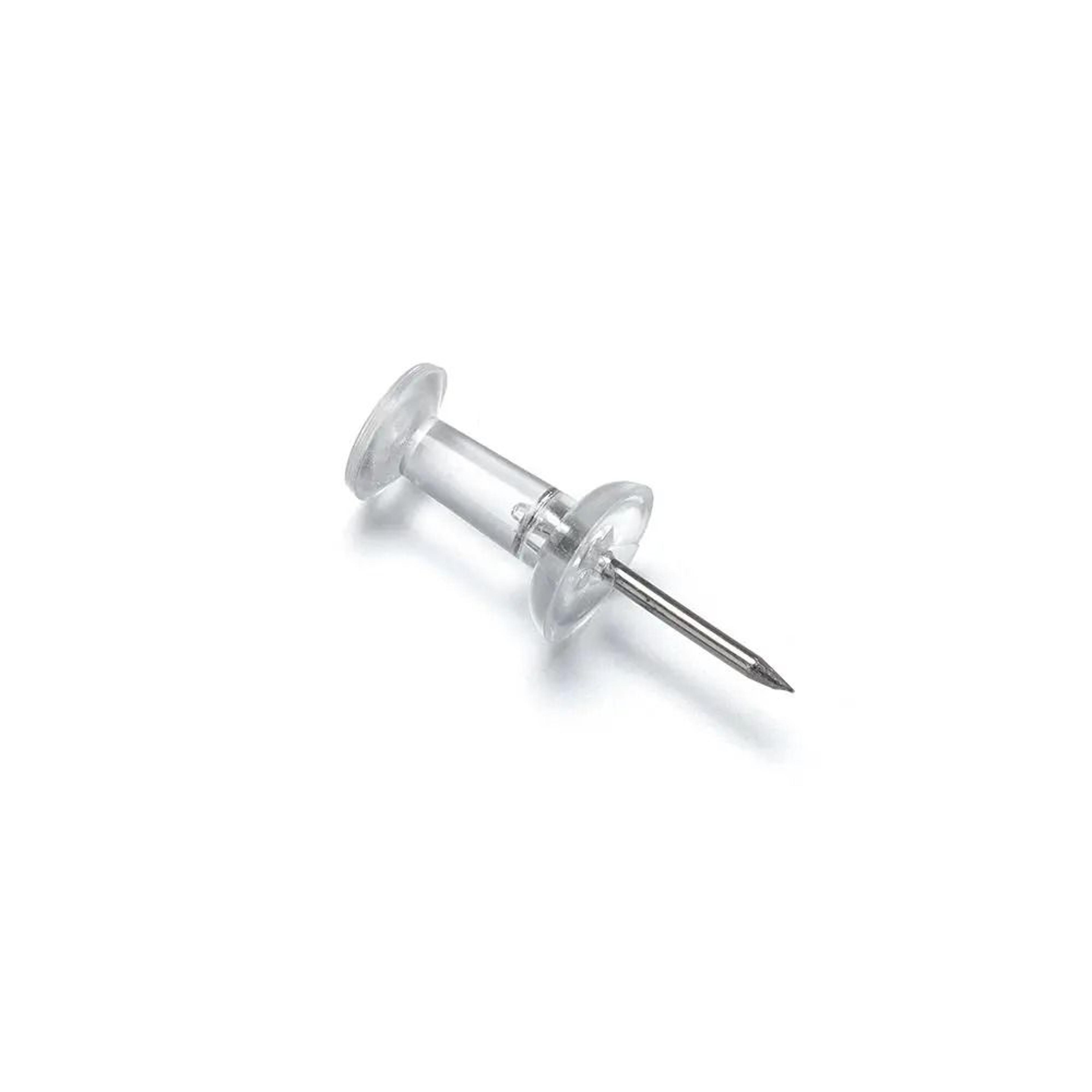 100 Piece Clear Push Pins For Office School And Cork Boards 3