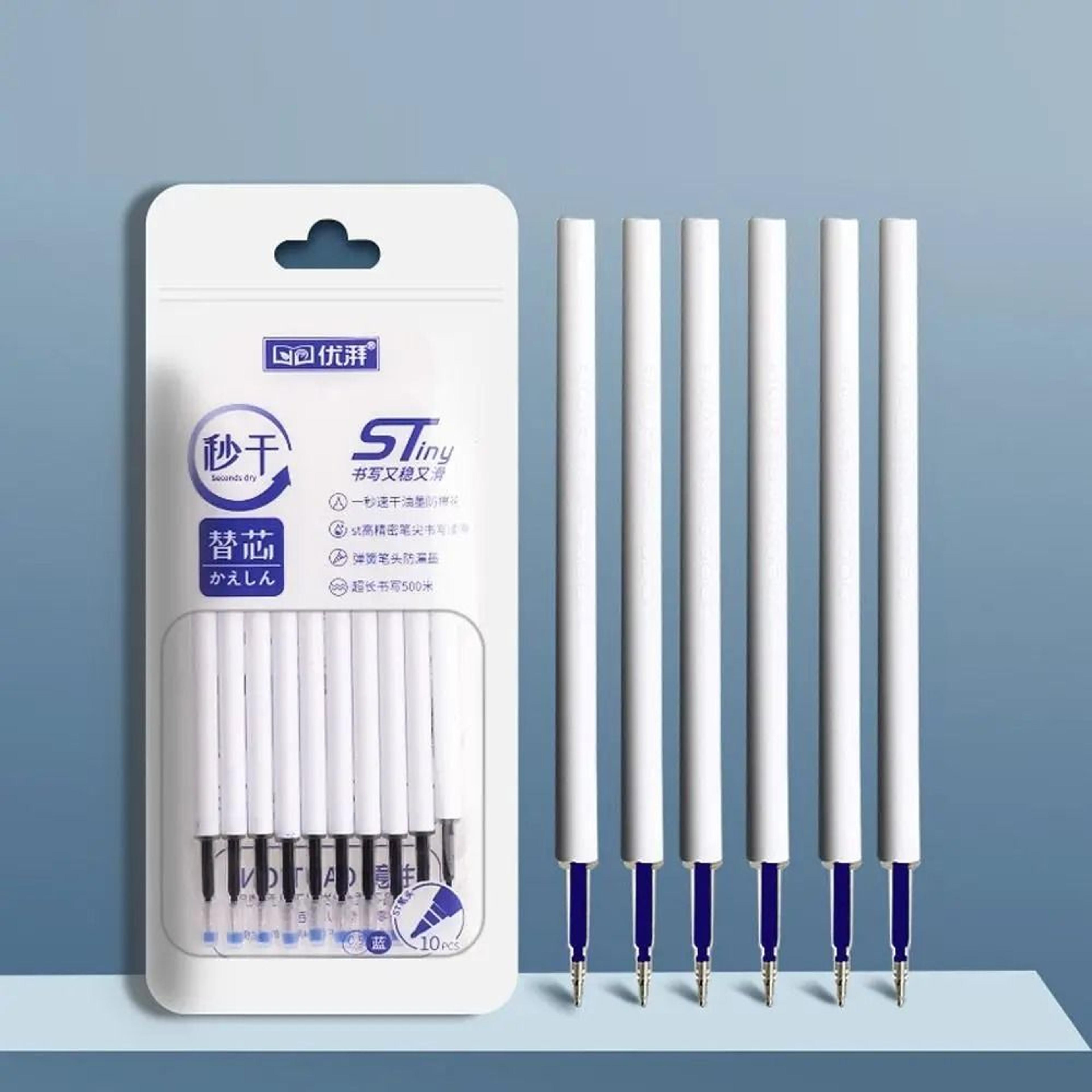 10 Piece Quick Dry 05mm Gel Pen Refill Set 2