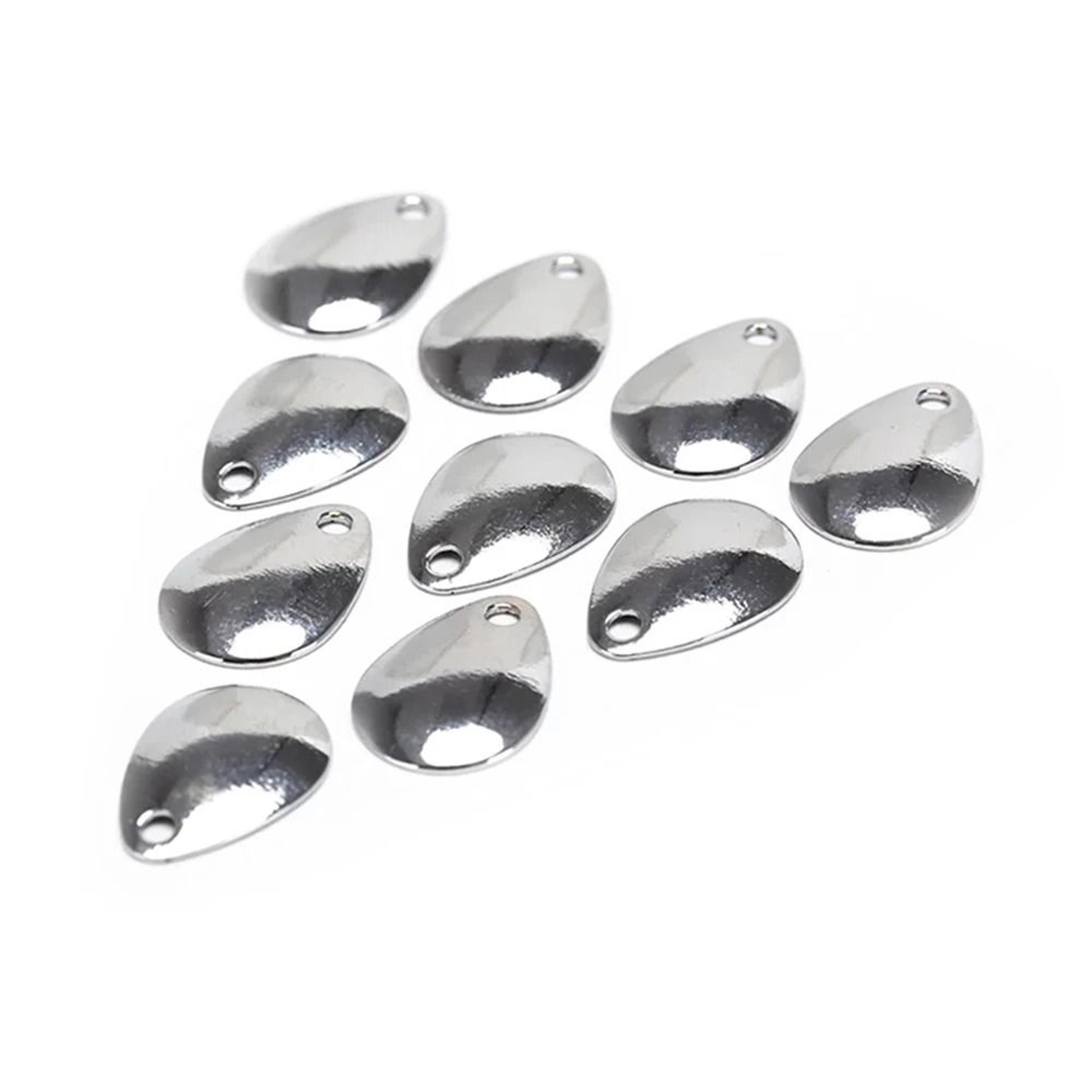 50 Piece Nickel Fishing Spinner Blades For DIY Lure Making 6