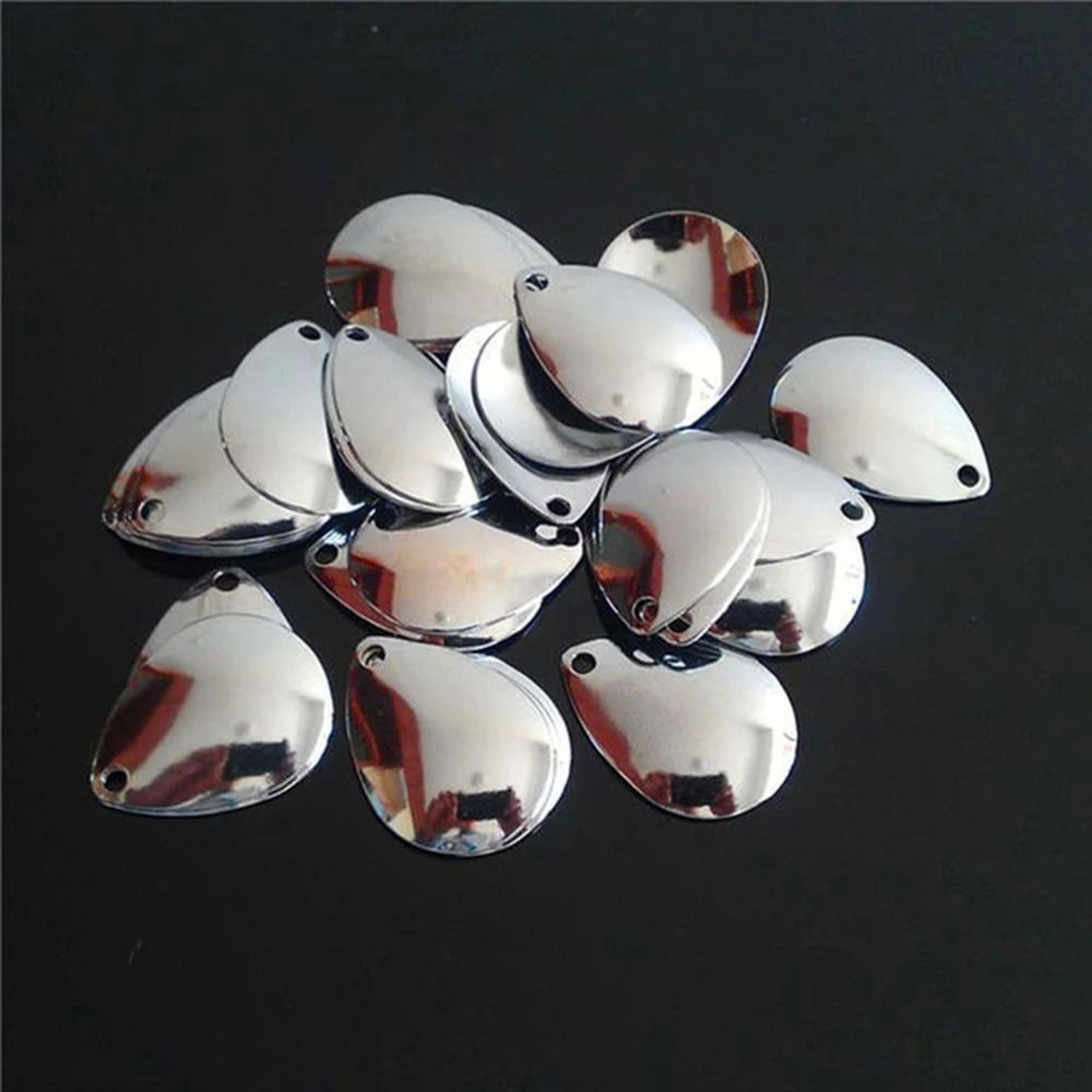 50 Piece Nickel Fishing Spinner Blades For DIY Lure Making 9