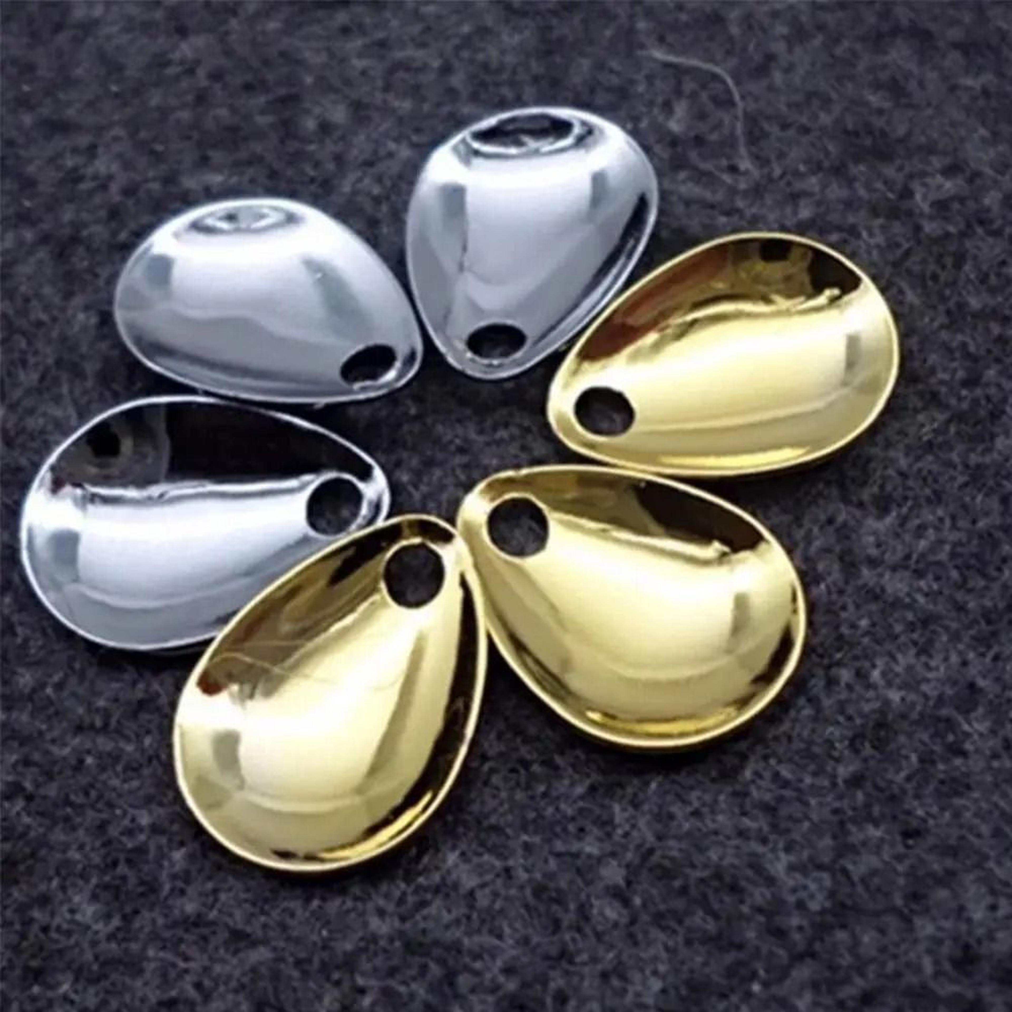 50 Piece Nickel Fishing Spinner Blades For DIY Lure Making 8