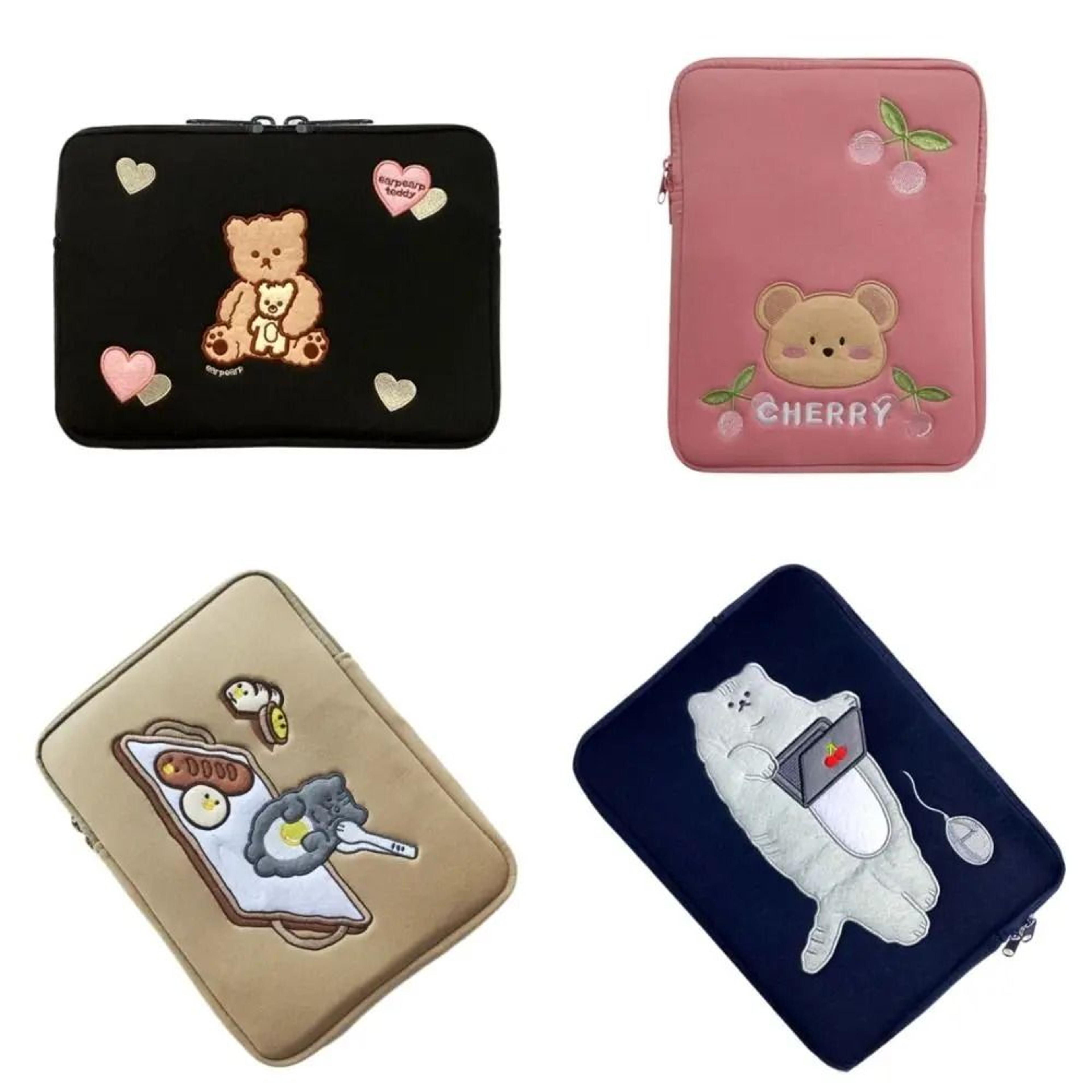 Cute Plush 11 Inch Tablet Sleeve And Protective Carrying Bag 0