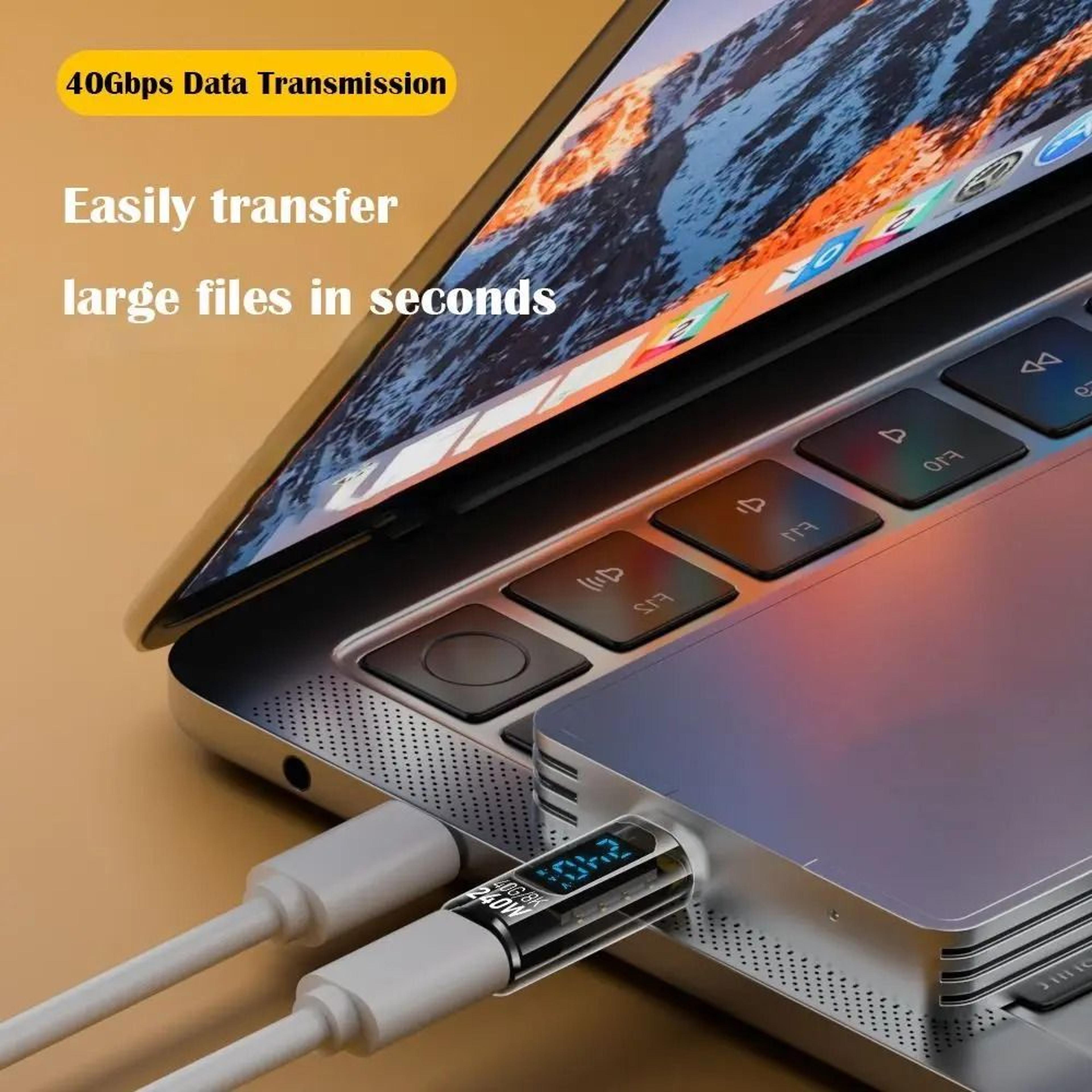 240W USB C Power Meter Adapter With 40Gbps Data Transfer 8
