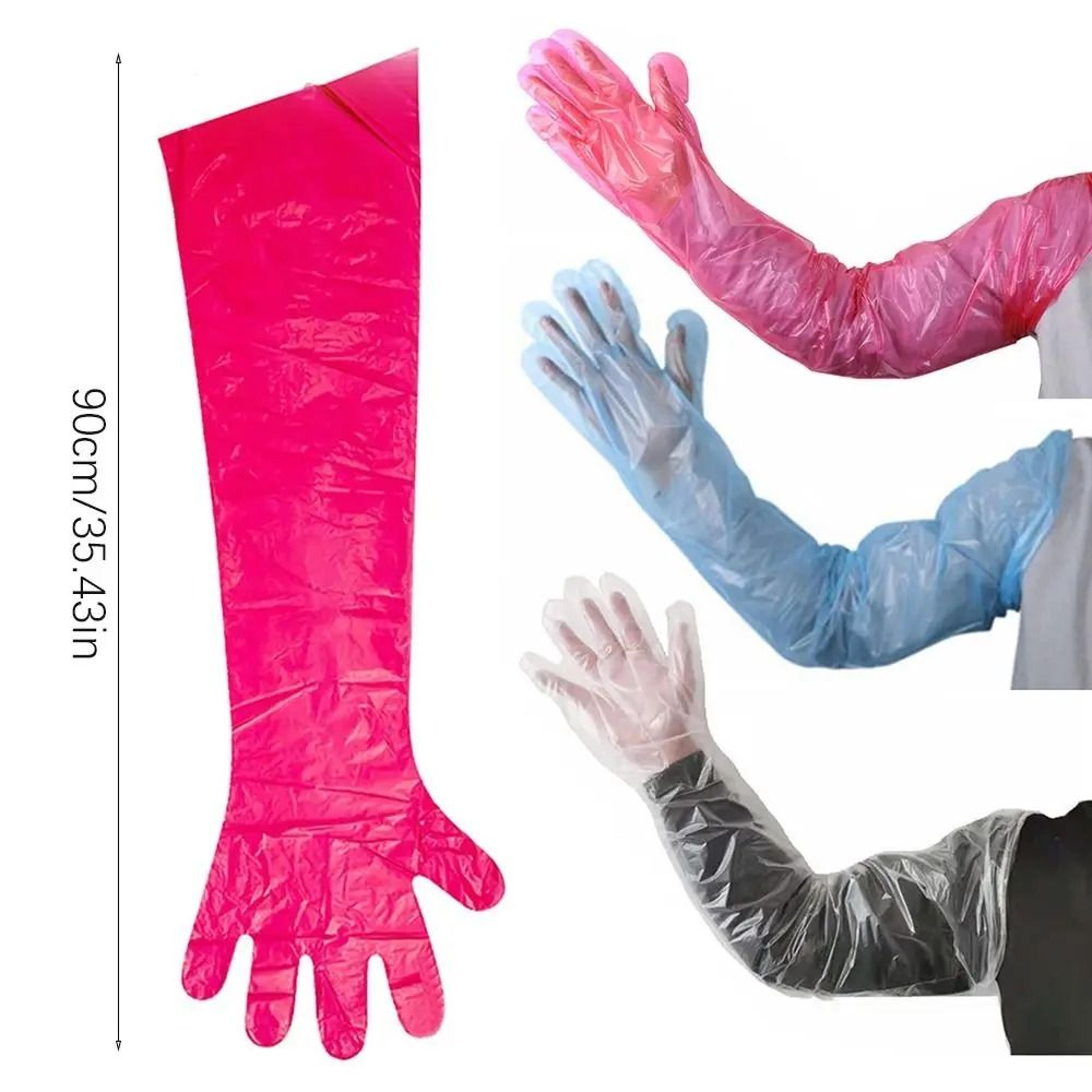 50 Piece Disposable Long Arm Veterinary Gloves 4