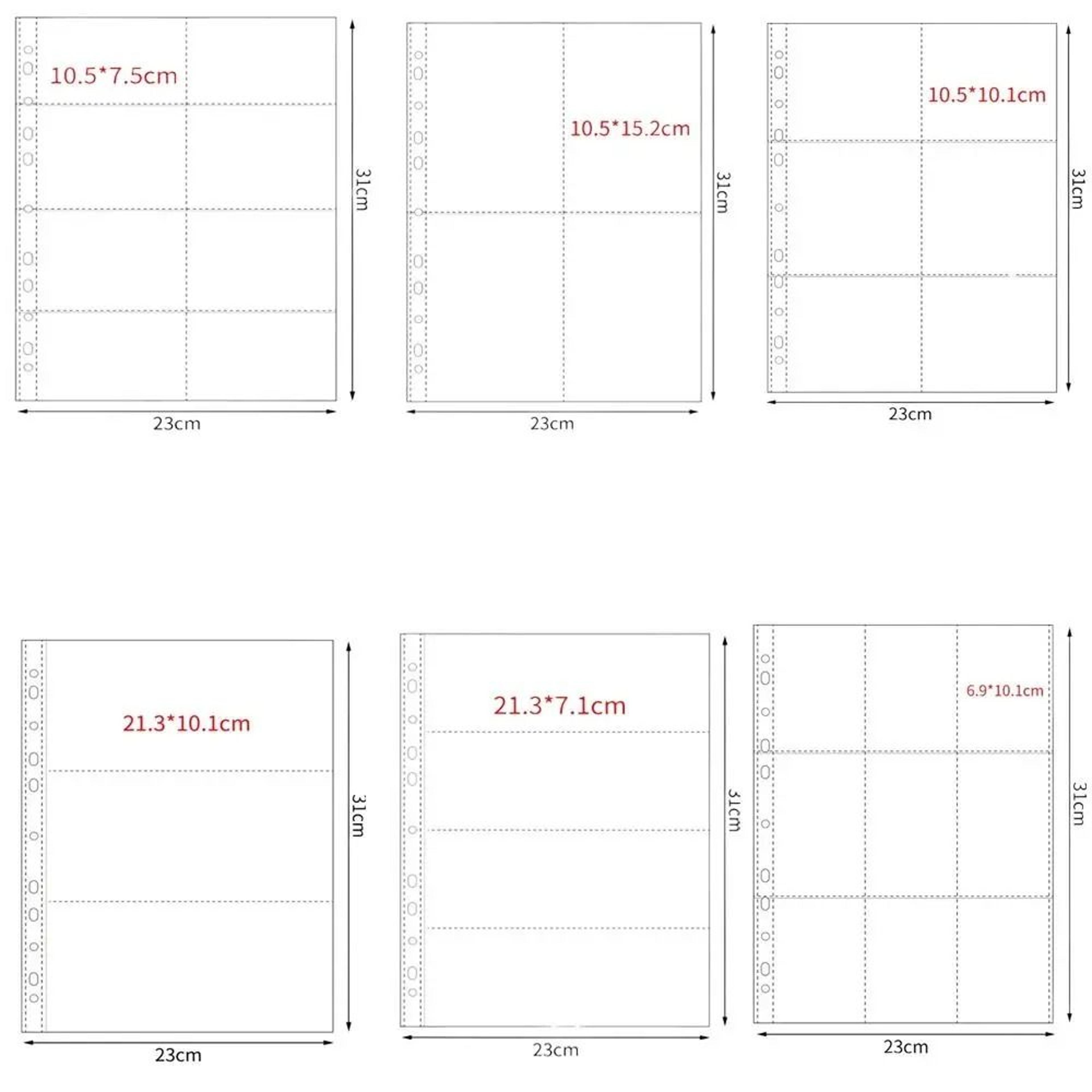 A4 Acid Free PP Multipocket Photocard Binder Refill Pages 11