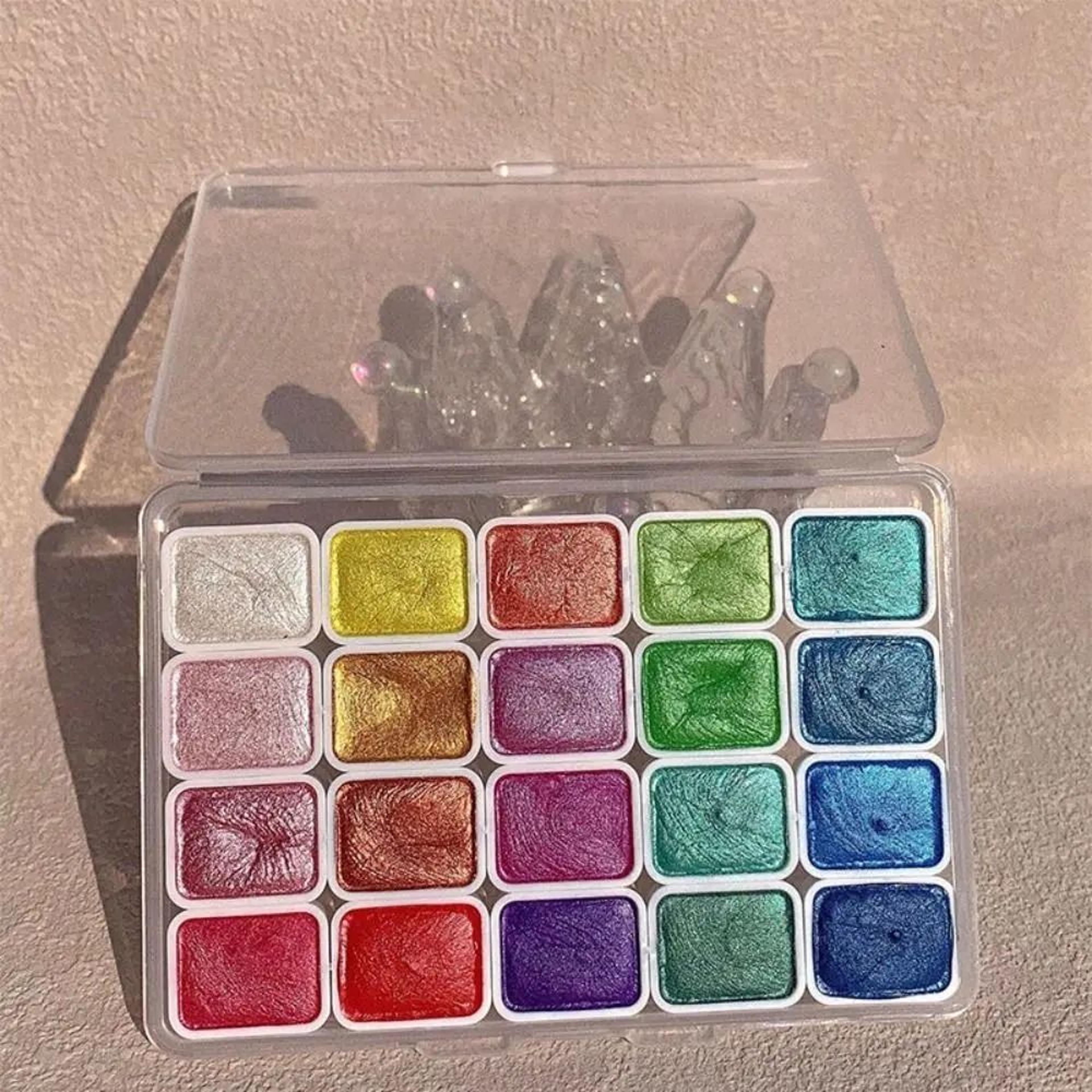 Pearlescent Solid Watercolor Paint Set 20 24 Or 60 Colors 6