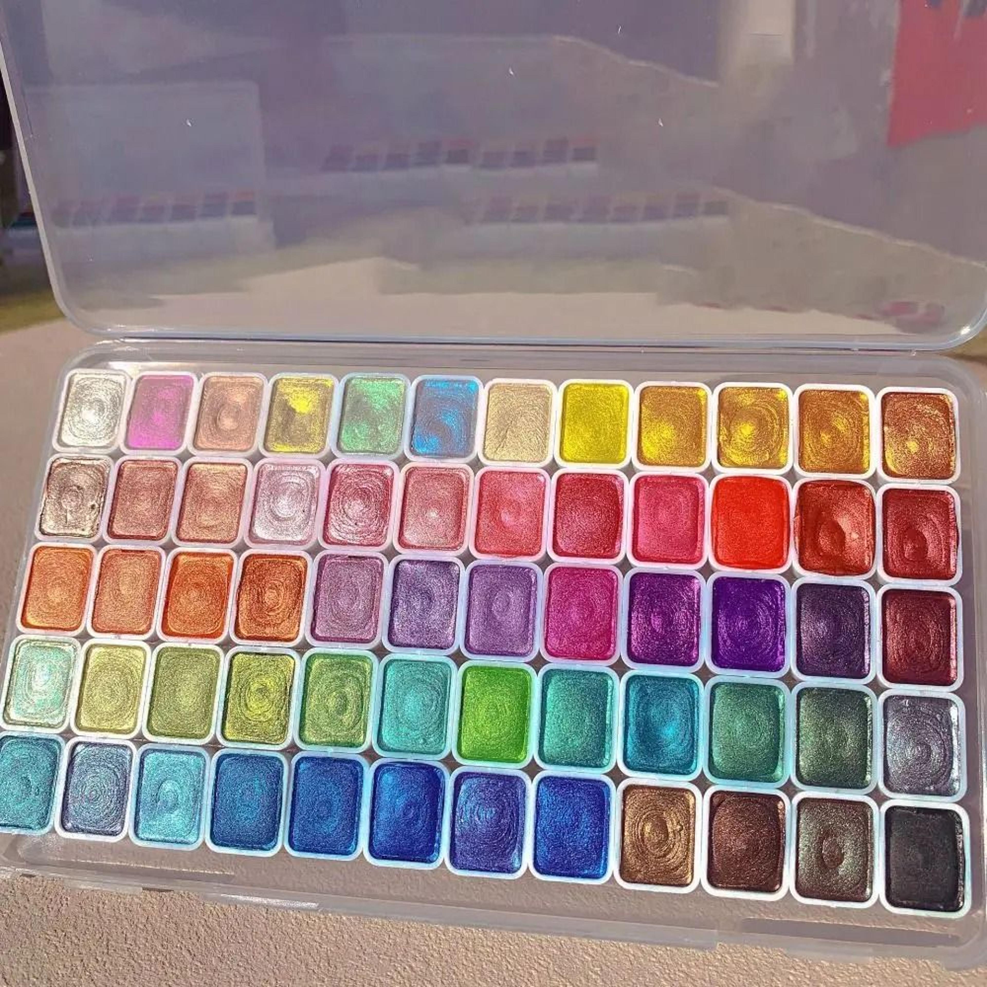 Pearlescent Solid Watercolor Paint Set 20 24 Or 60 Colors 11