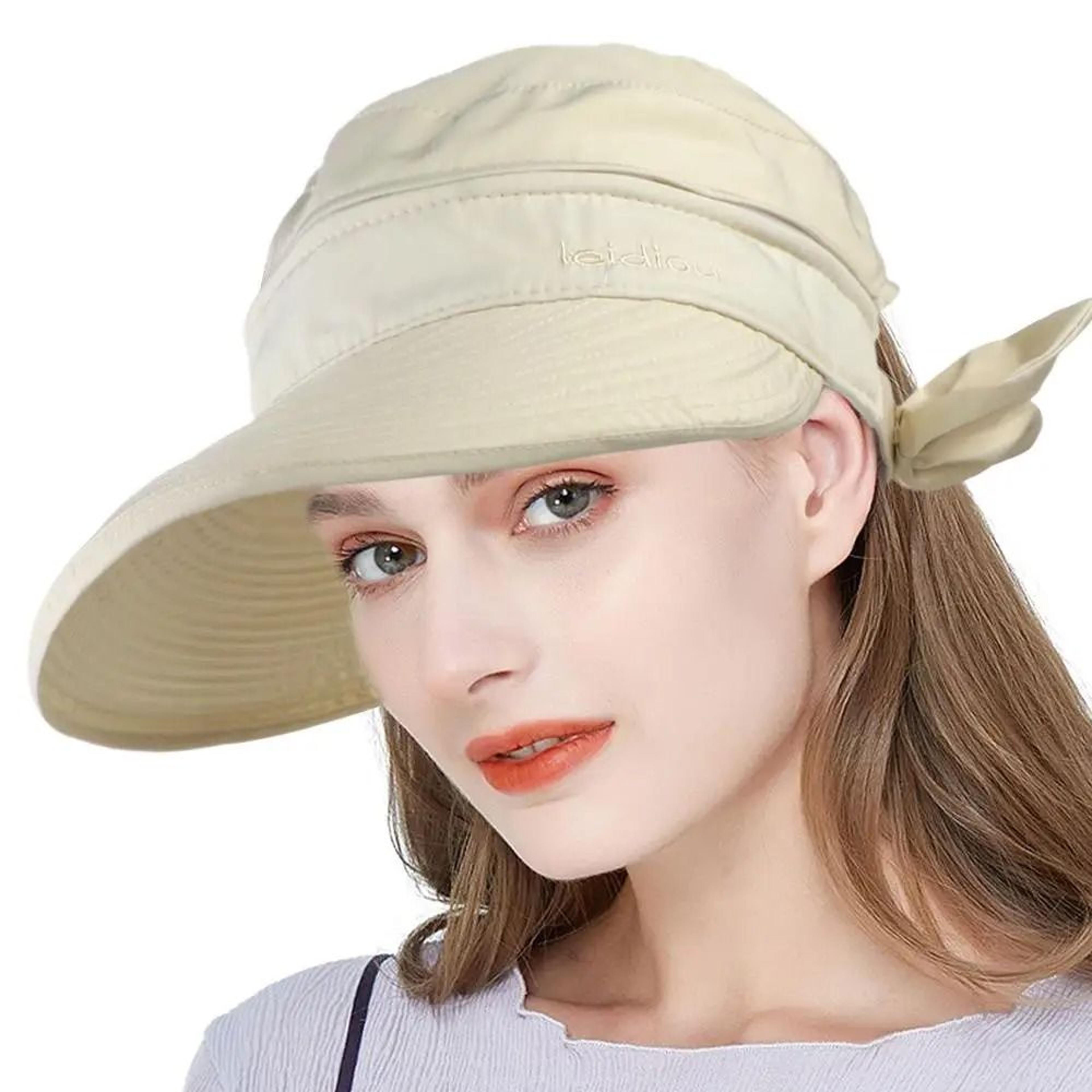 Womens Wide Brim Foldable Sun Visor Hat 2