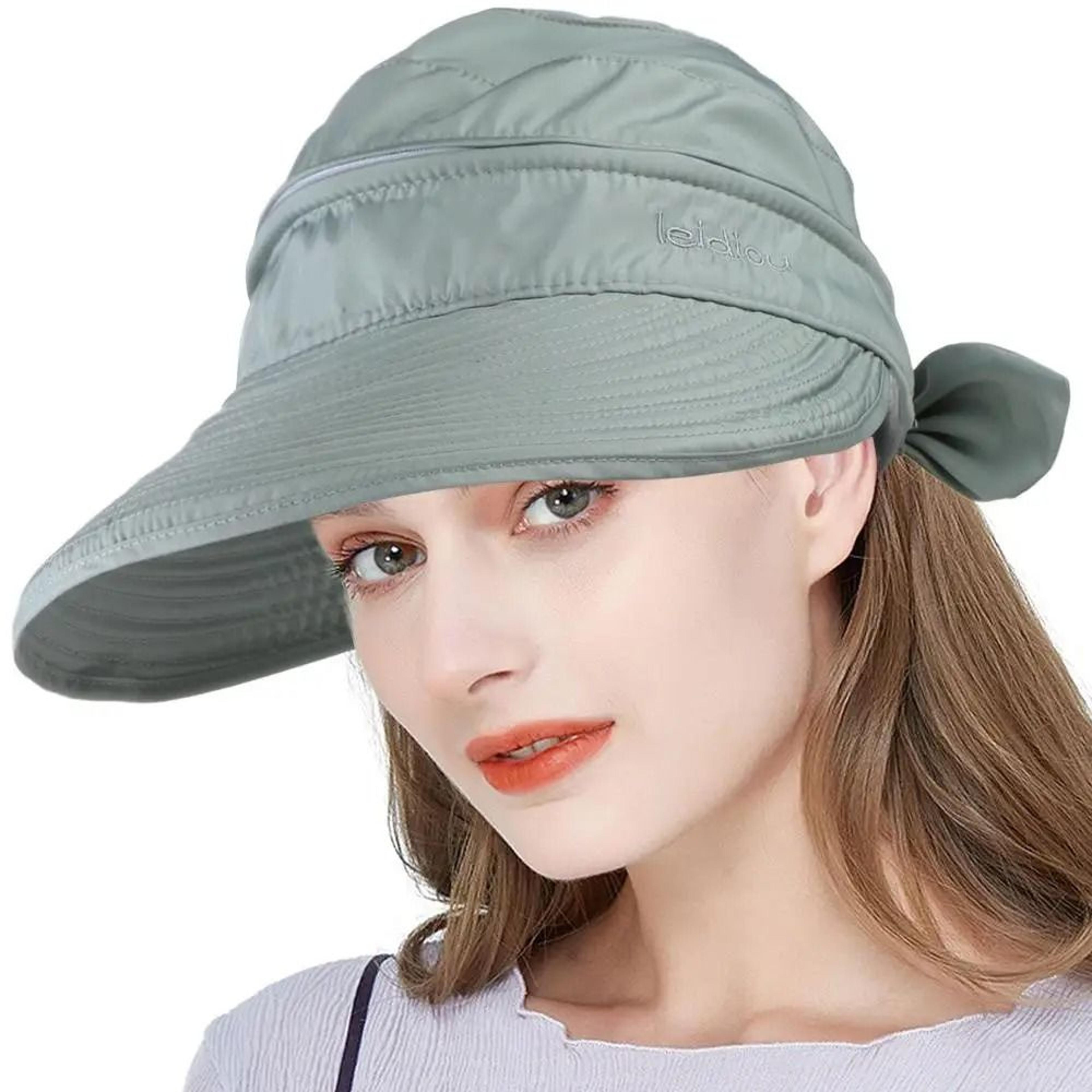 Womens Wide Brim Foldable Sun Visor Hat 4