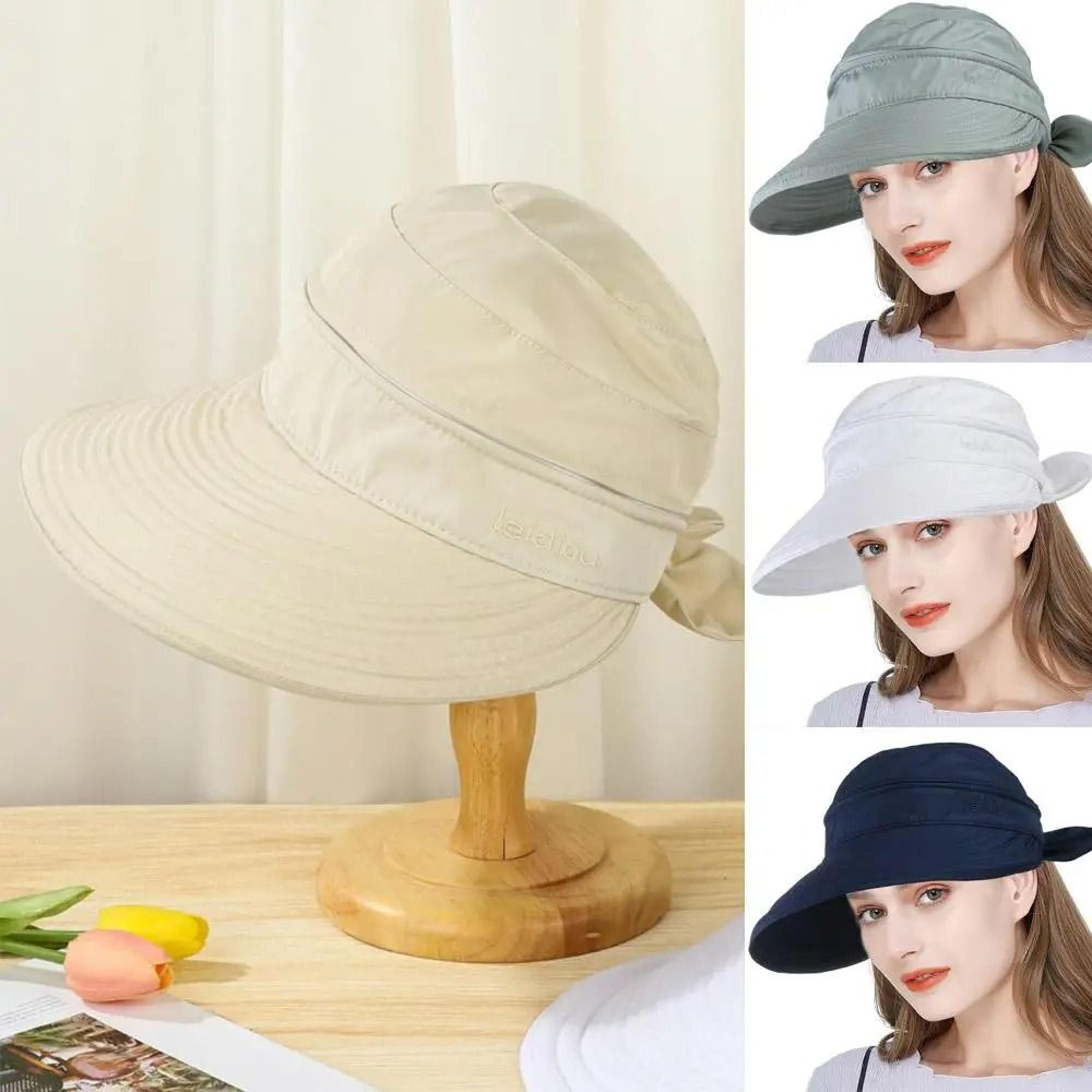 Womens Wide Brim Foldable Sun Visor Hat 9