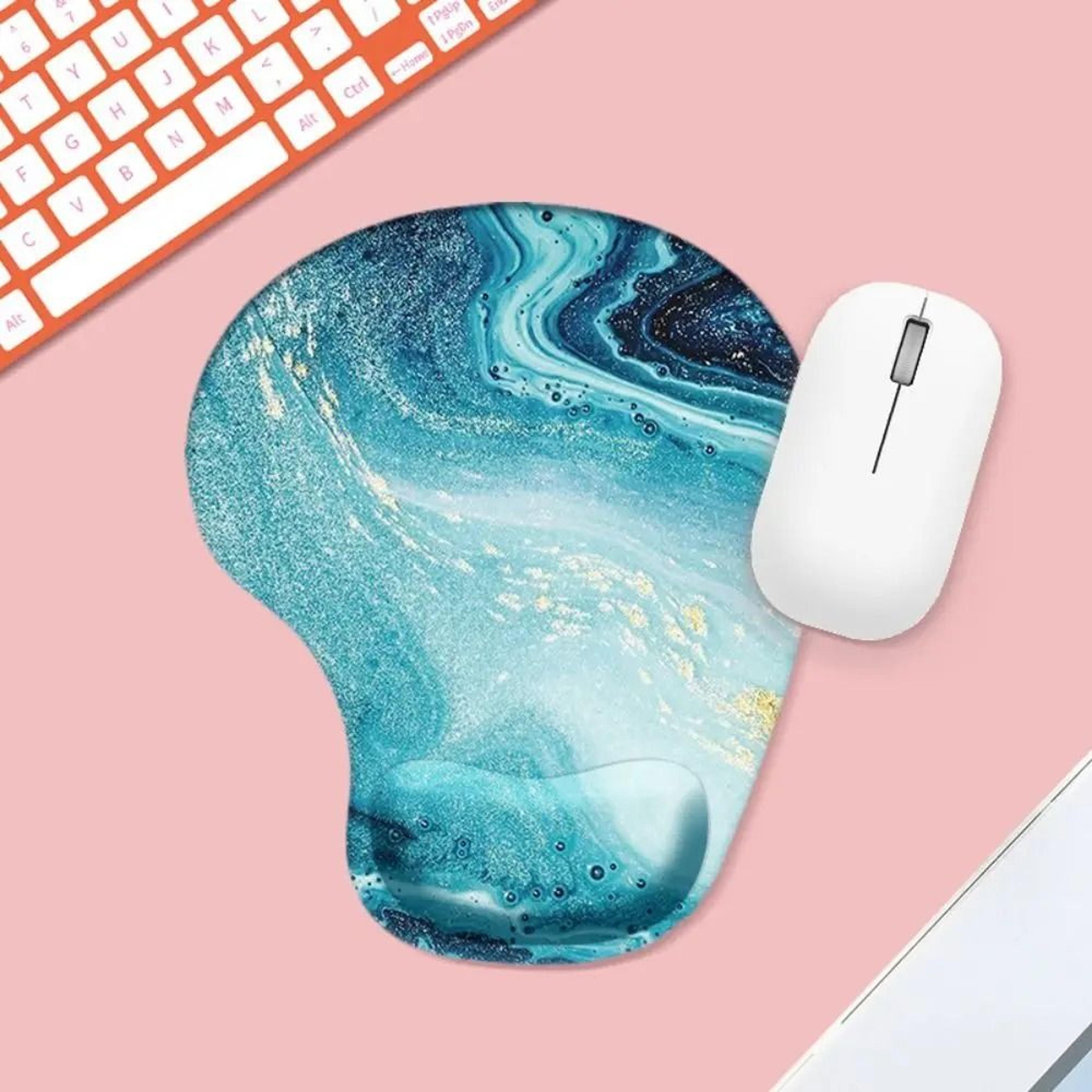 Marble Ergonomic Mouse Pad With Cushioned Wrist Rest 17