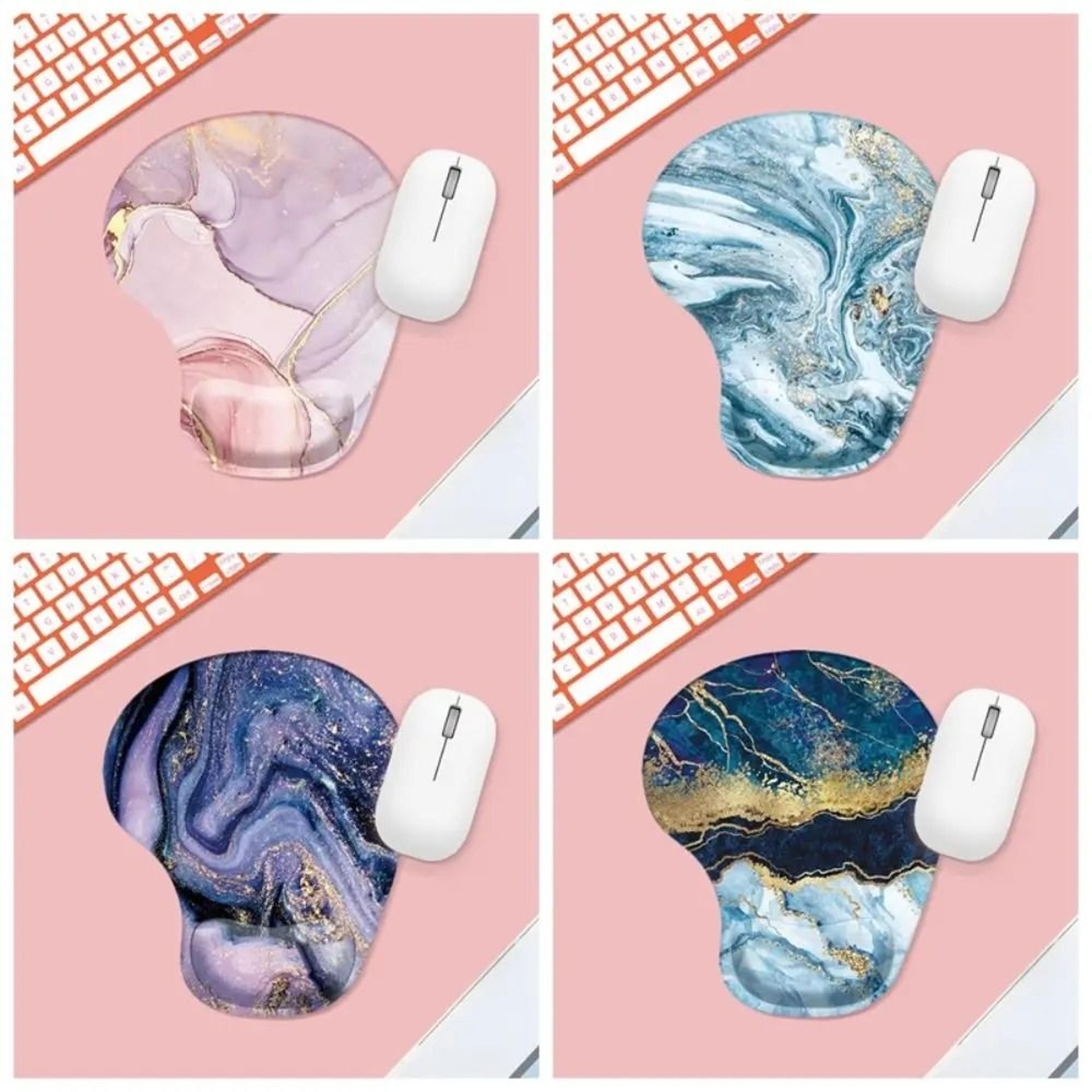 Marble Ergonomic Mouse Pad With Cushioned Wrist Rest 23