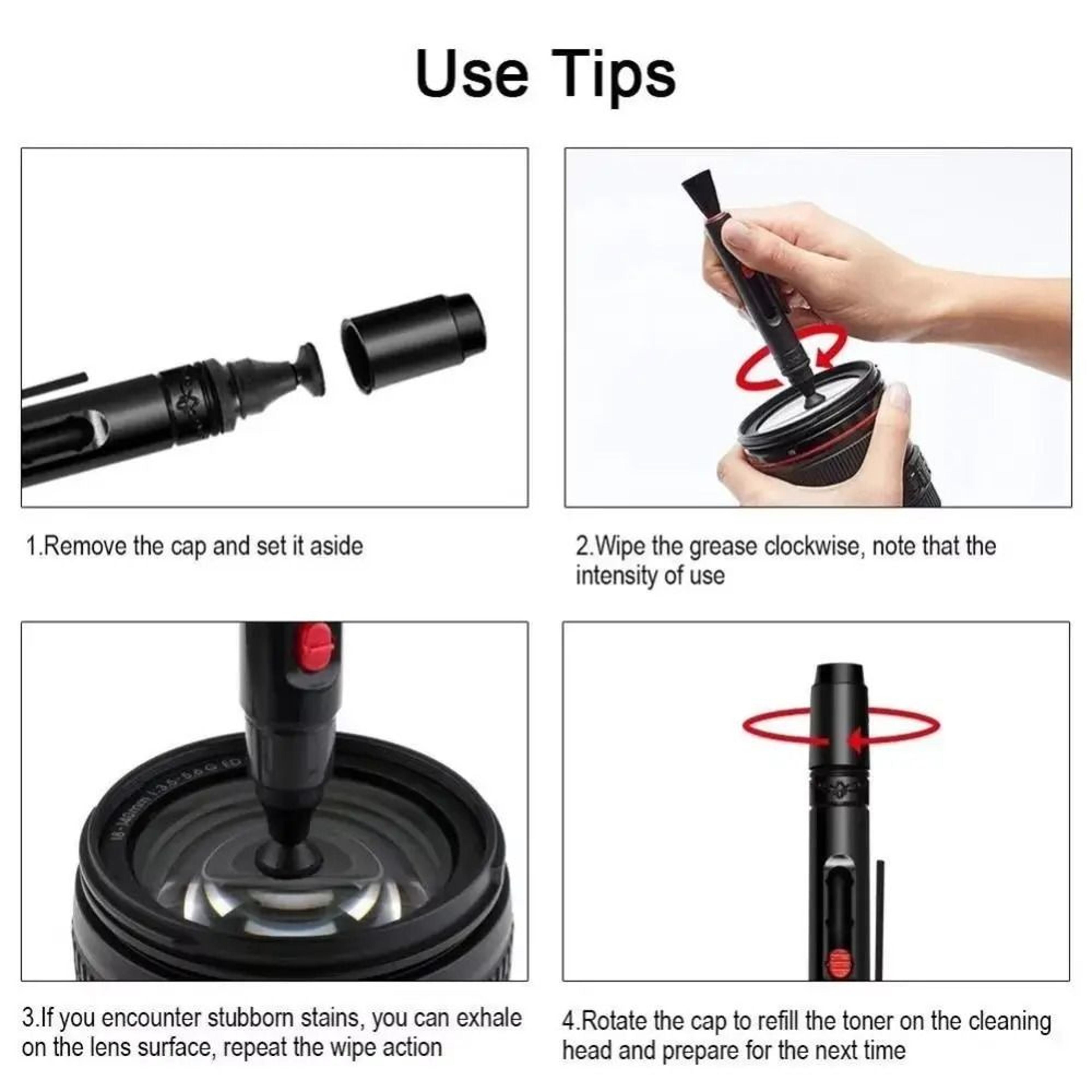 Professional Camera Lens Cleaning Kit With Air Blower 7