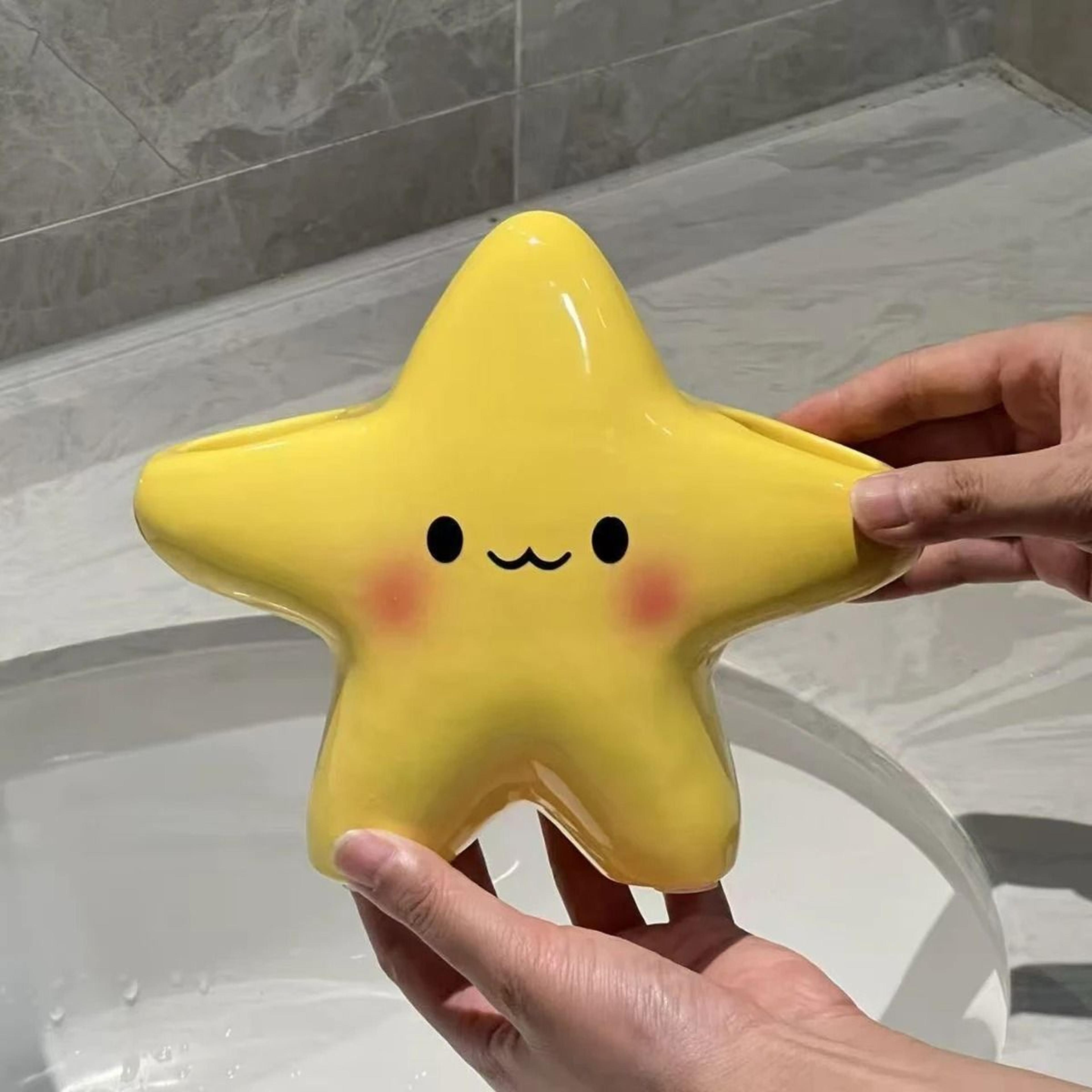Cute Star Toothbrush Holder And Bathroom Counter Organizer 3
