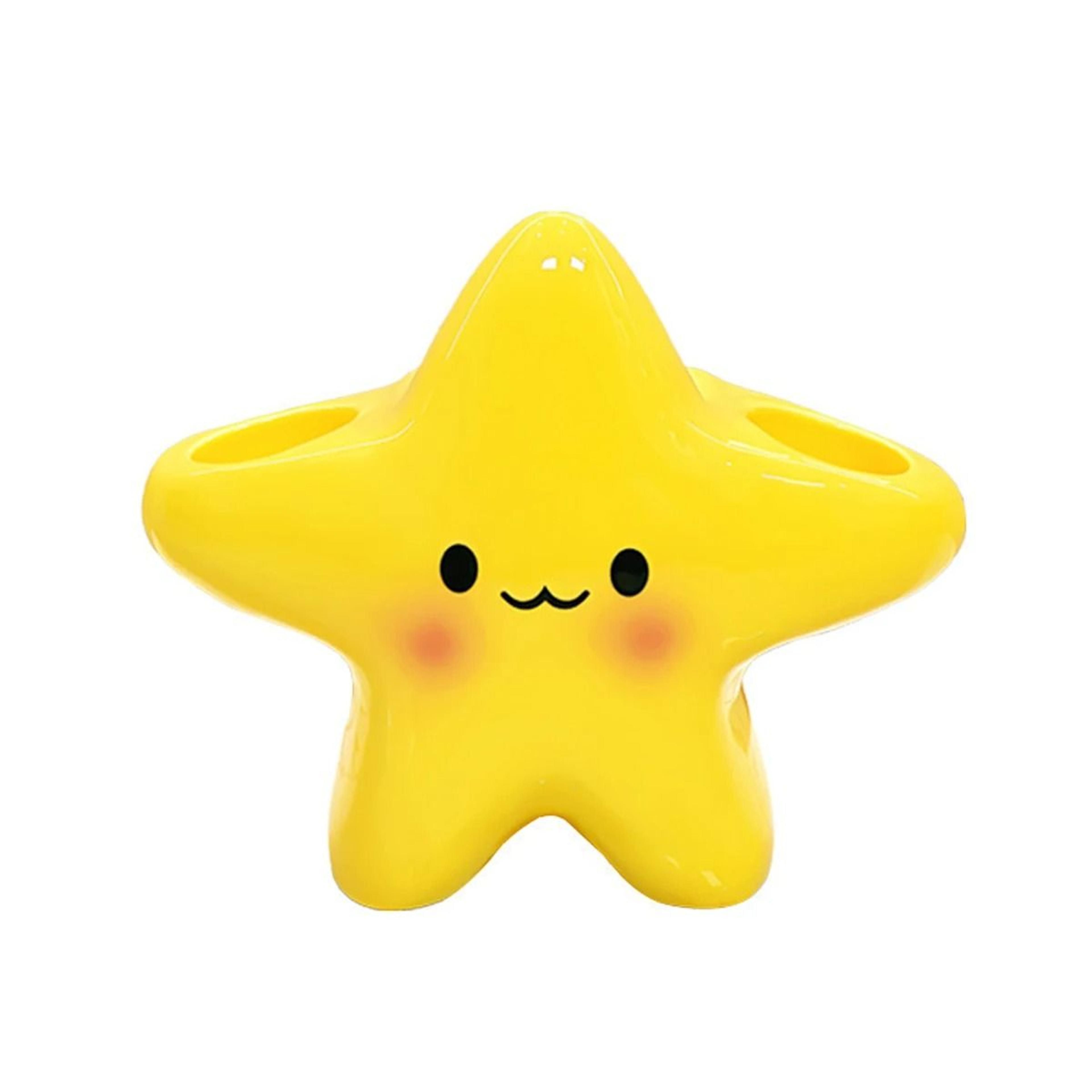 cute star toothbrush holder and bathroom counter organizer