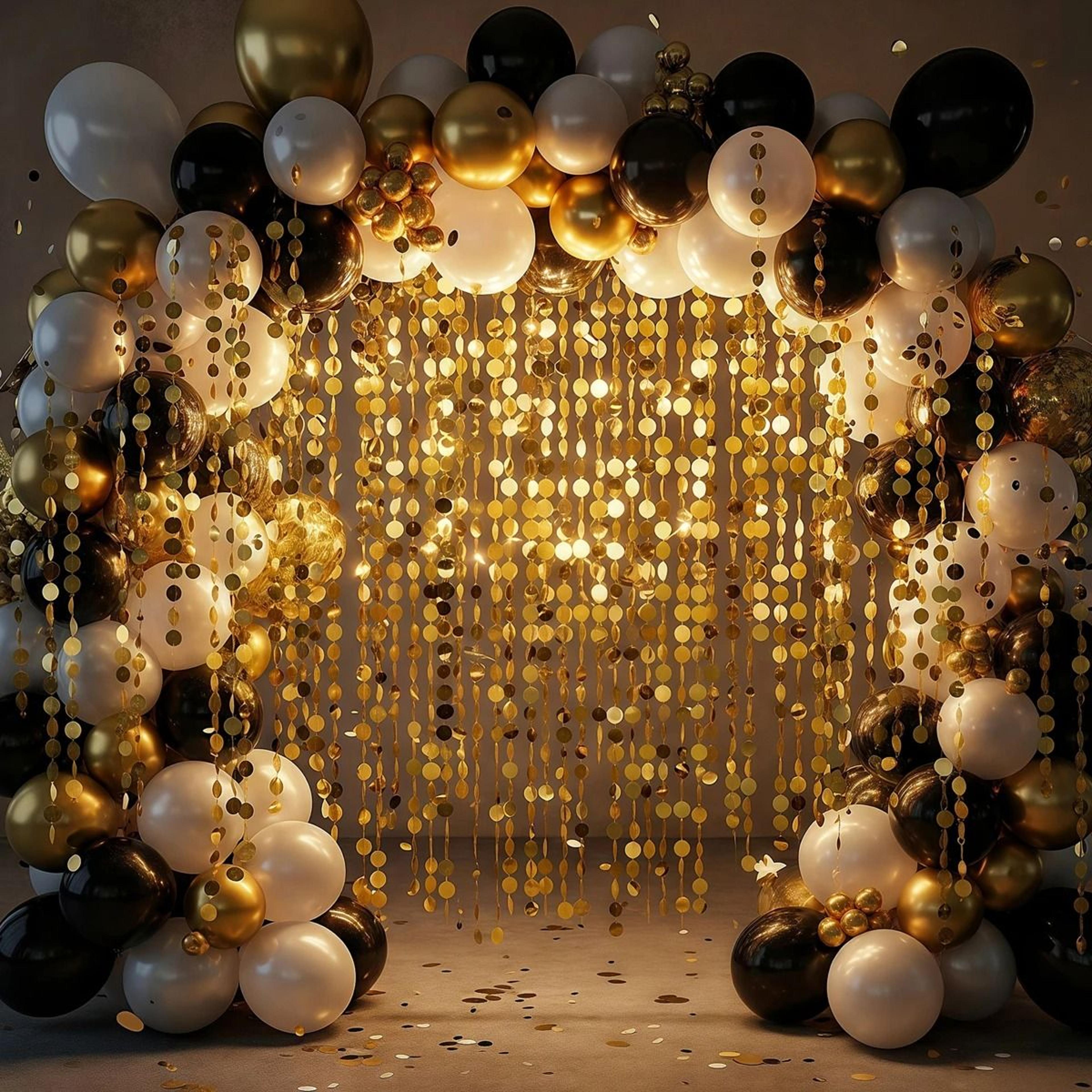 Golden Sequin Curtain Backdrop For Sparkling Party Decor 3