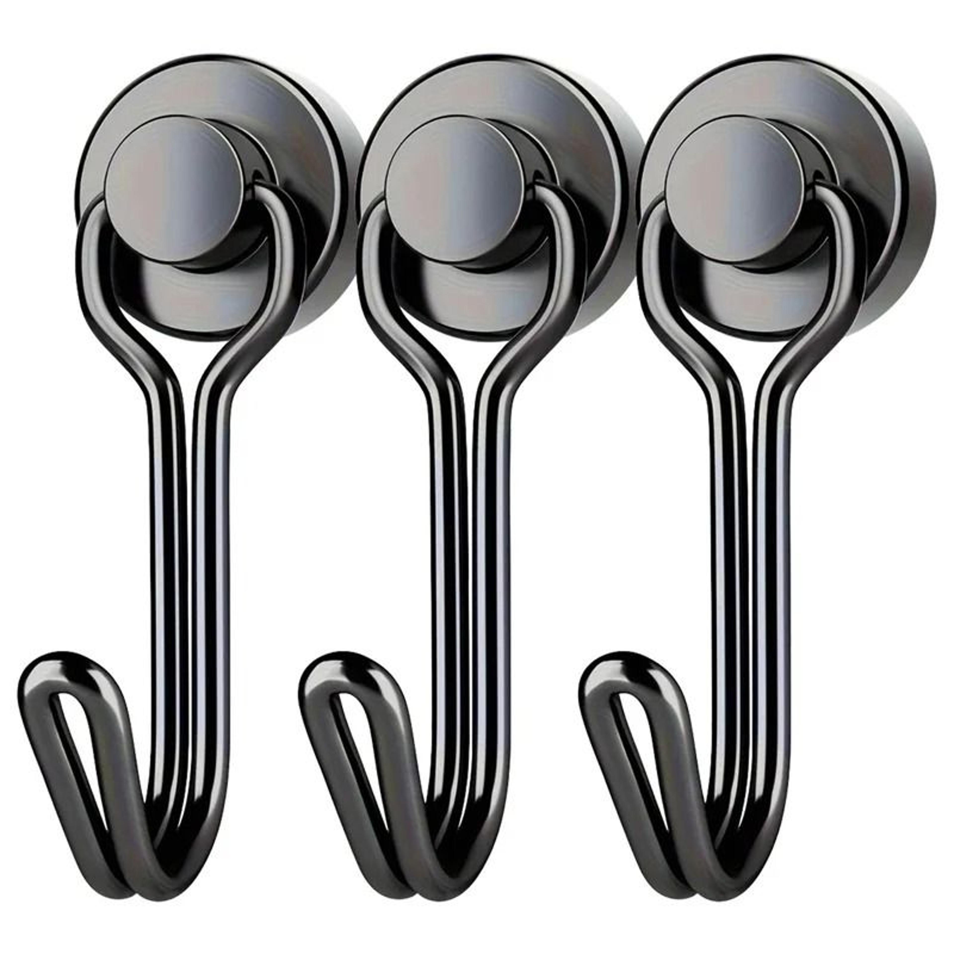 Three Piece Strong Black Magnet Hanger Set 1