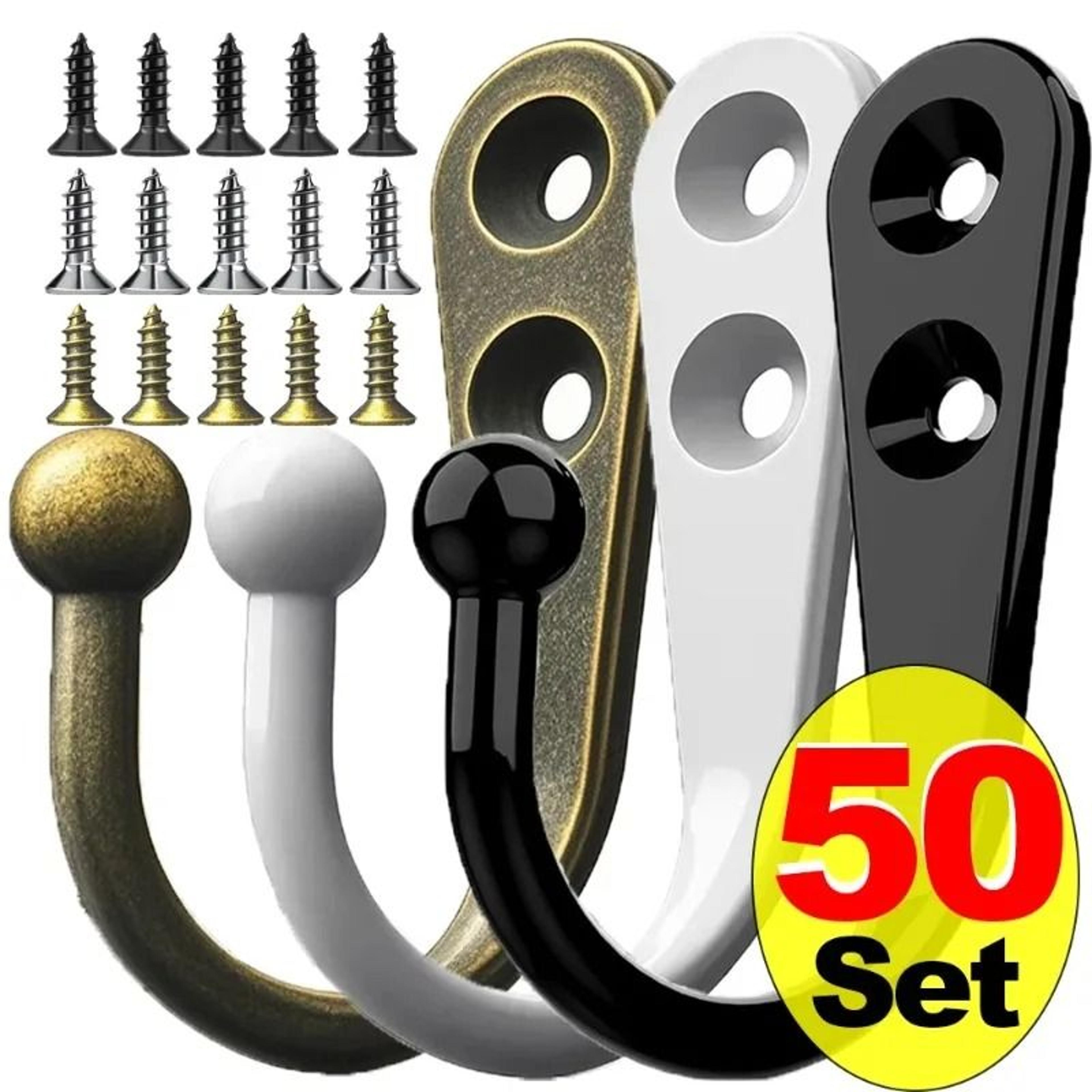 Heavy Duty Alloy Wall Hooks With Screws For Organized Storage 0