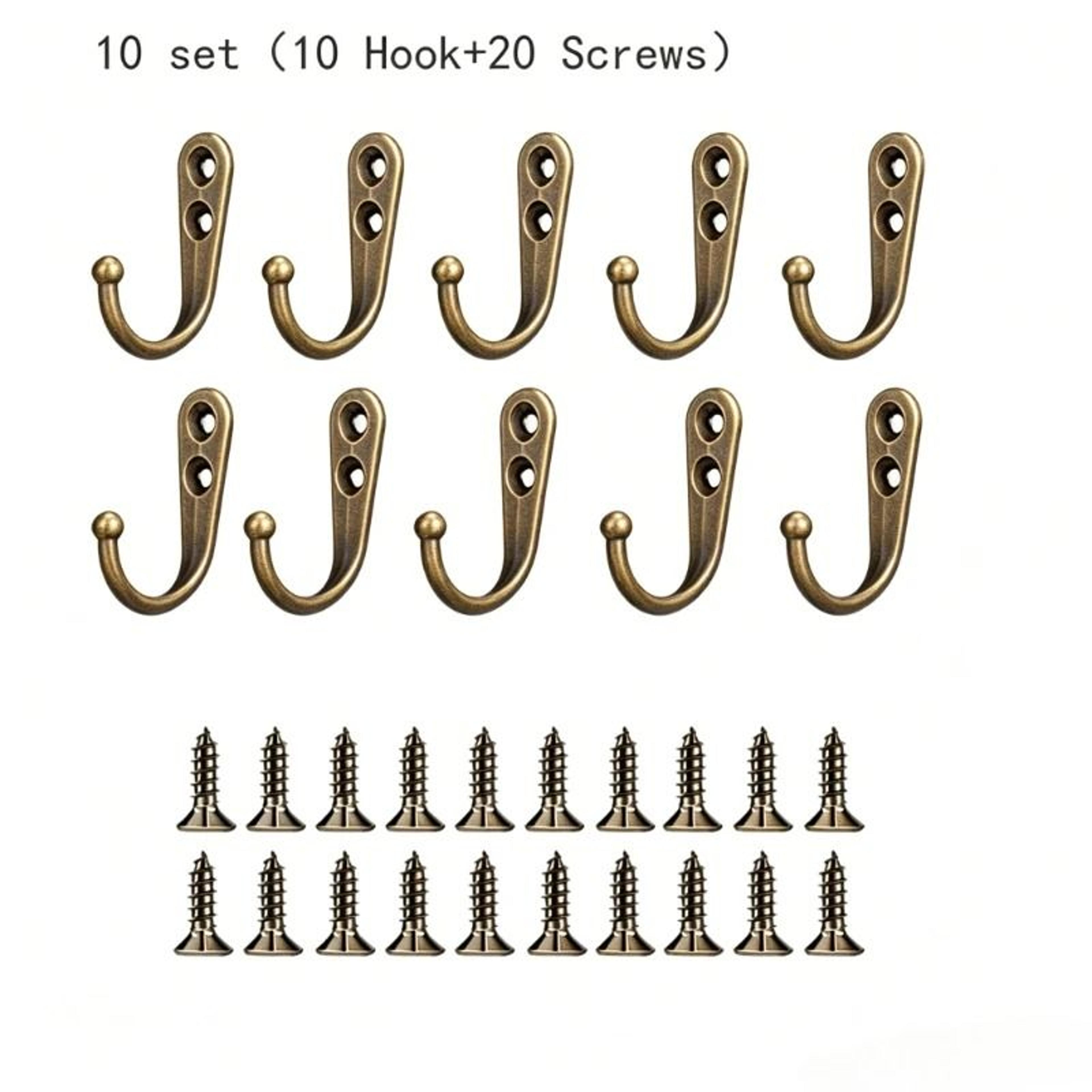 Heavy Duty Alloy Wall Hooks With Screws For Organized Storage 3