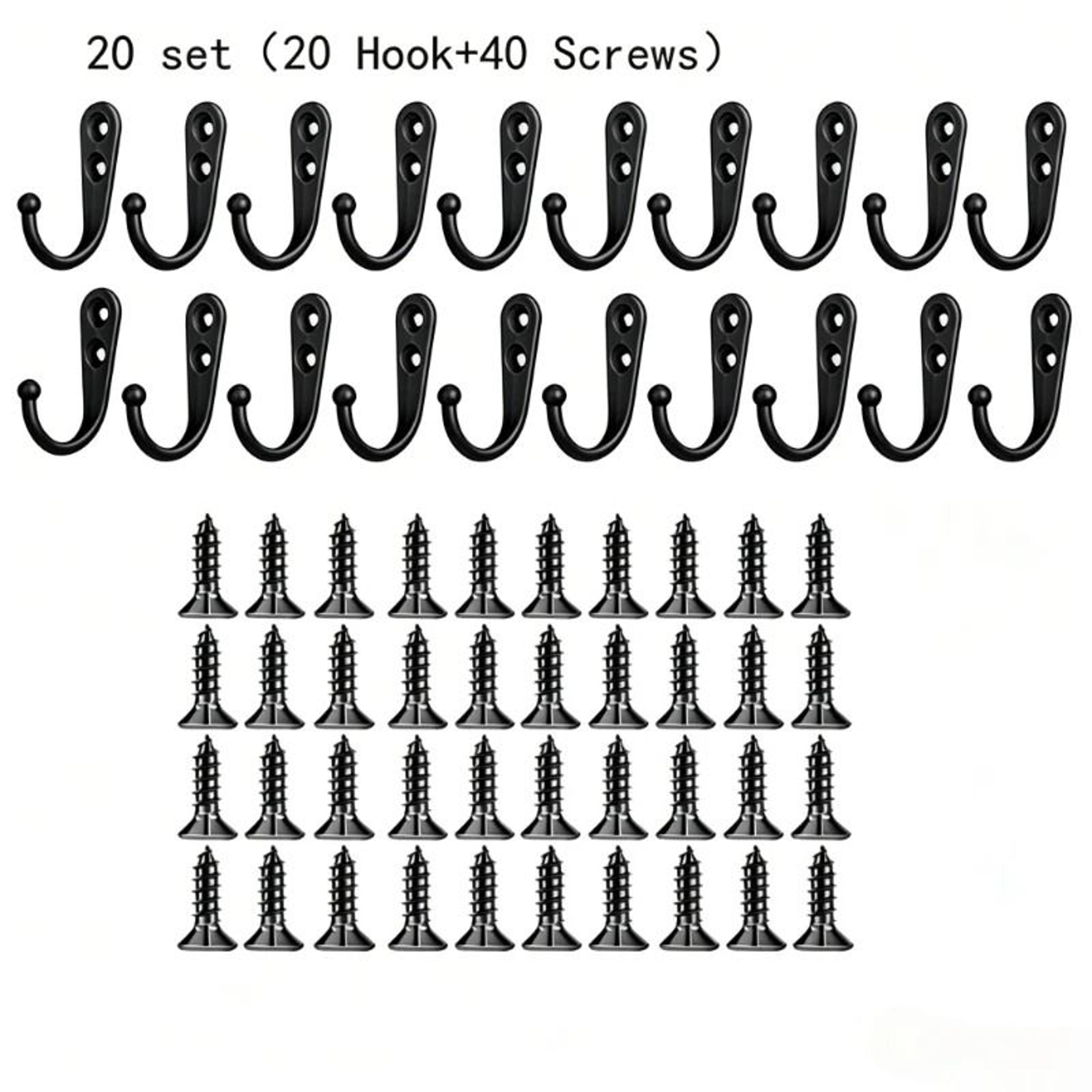 Heavy Duty Alloy Wall Hooks With Screws For Organized Storage 4