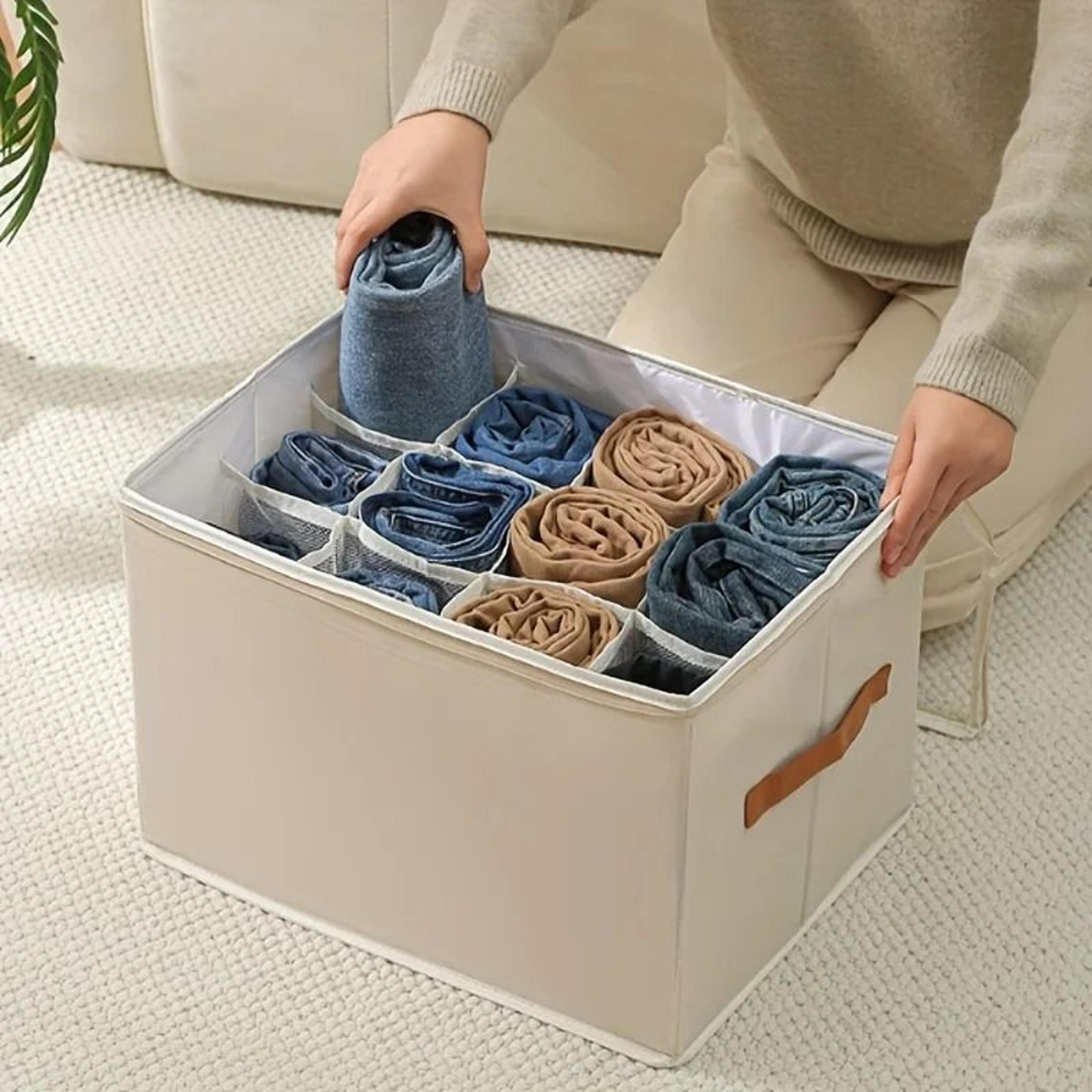 Foldable Oxford Storage Box With Clear Lid For Organized Closets 5