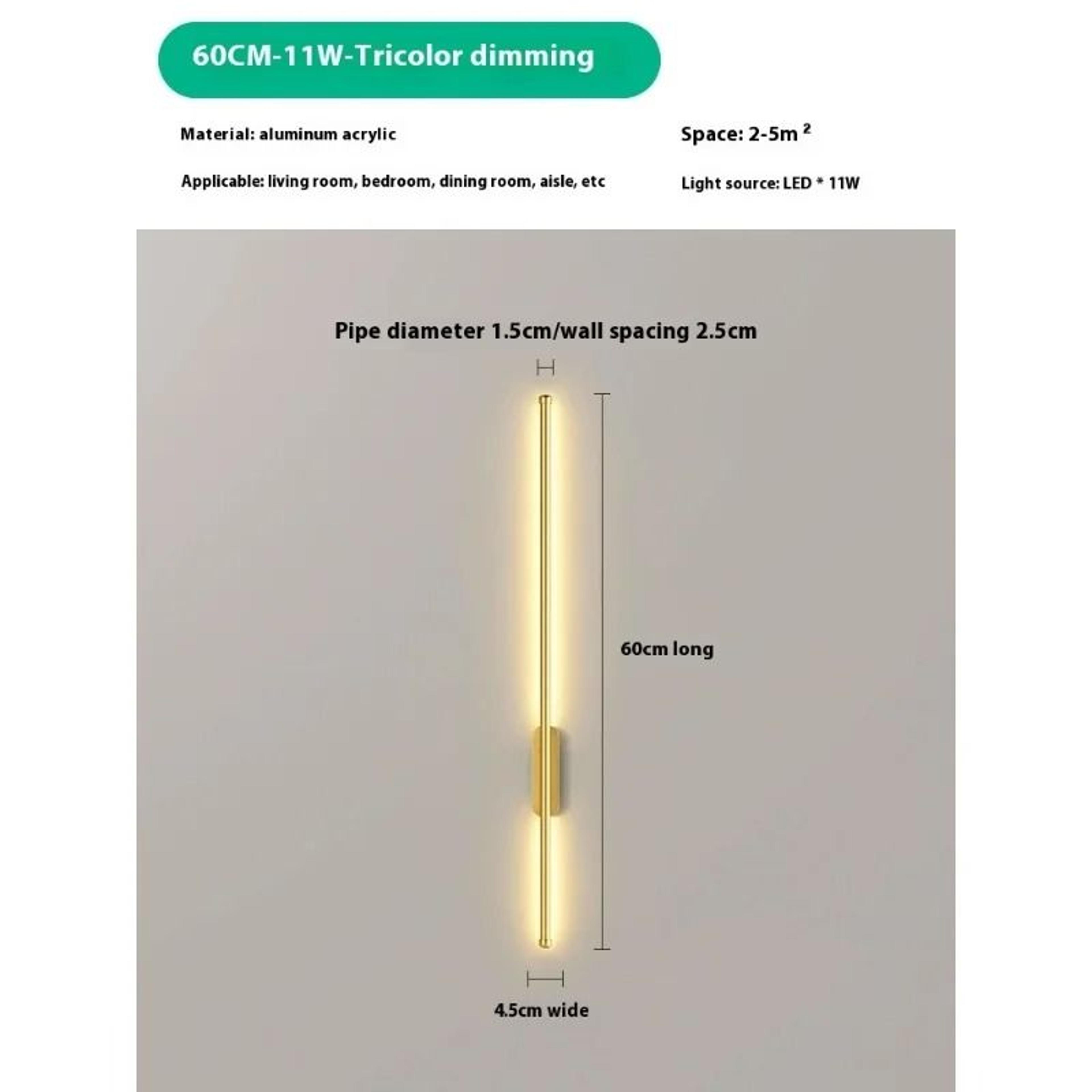 USB Rechargeable LED Wall Lamp With Remote Control And Tricolor Dimming 8