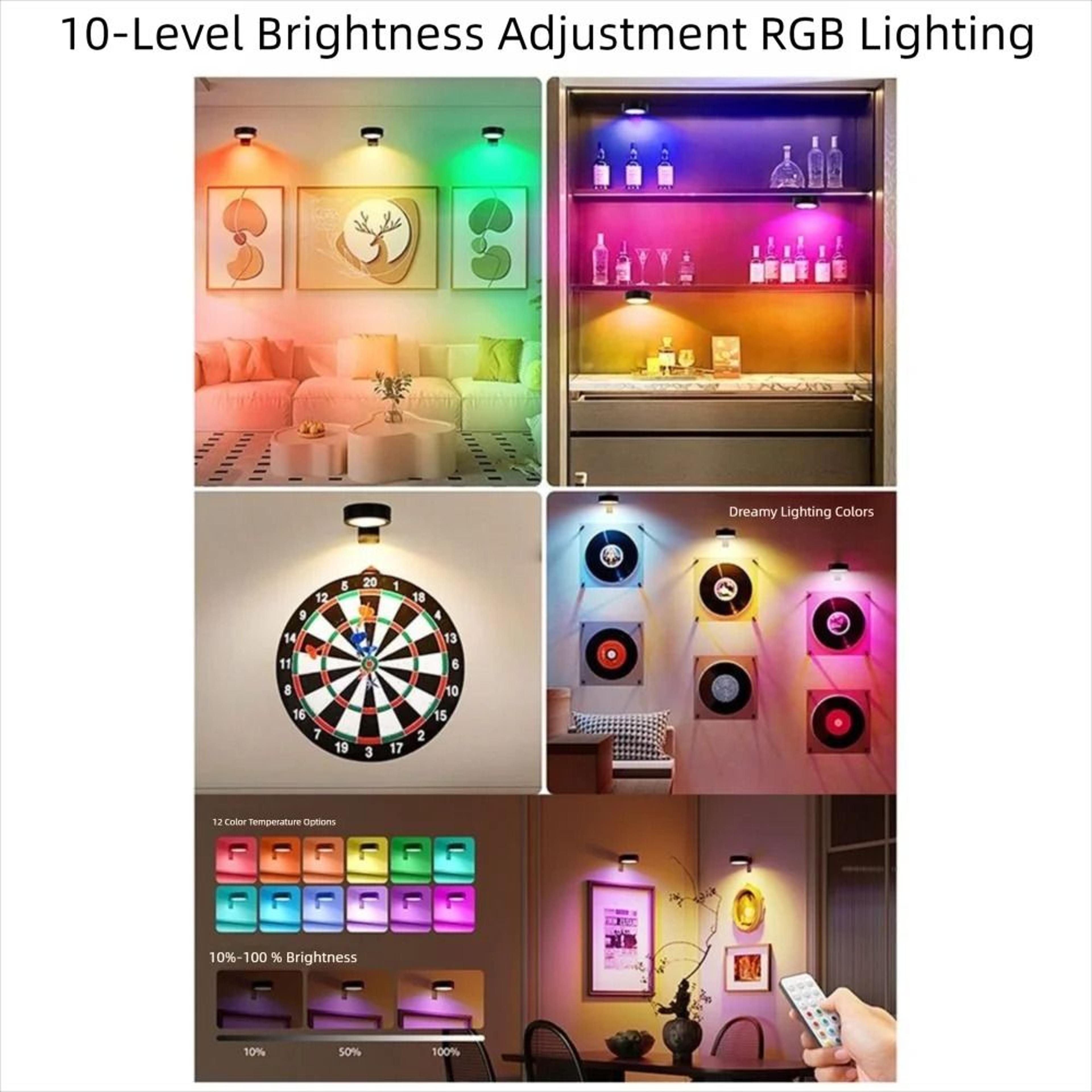 Magnetic Rechargeable LED Picture Light With Remote Timer 10