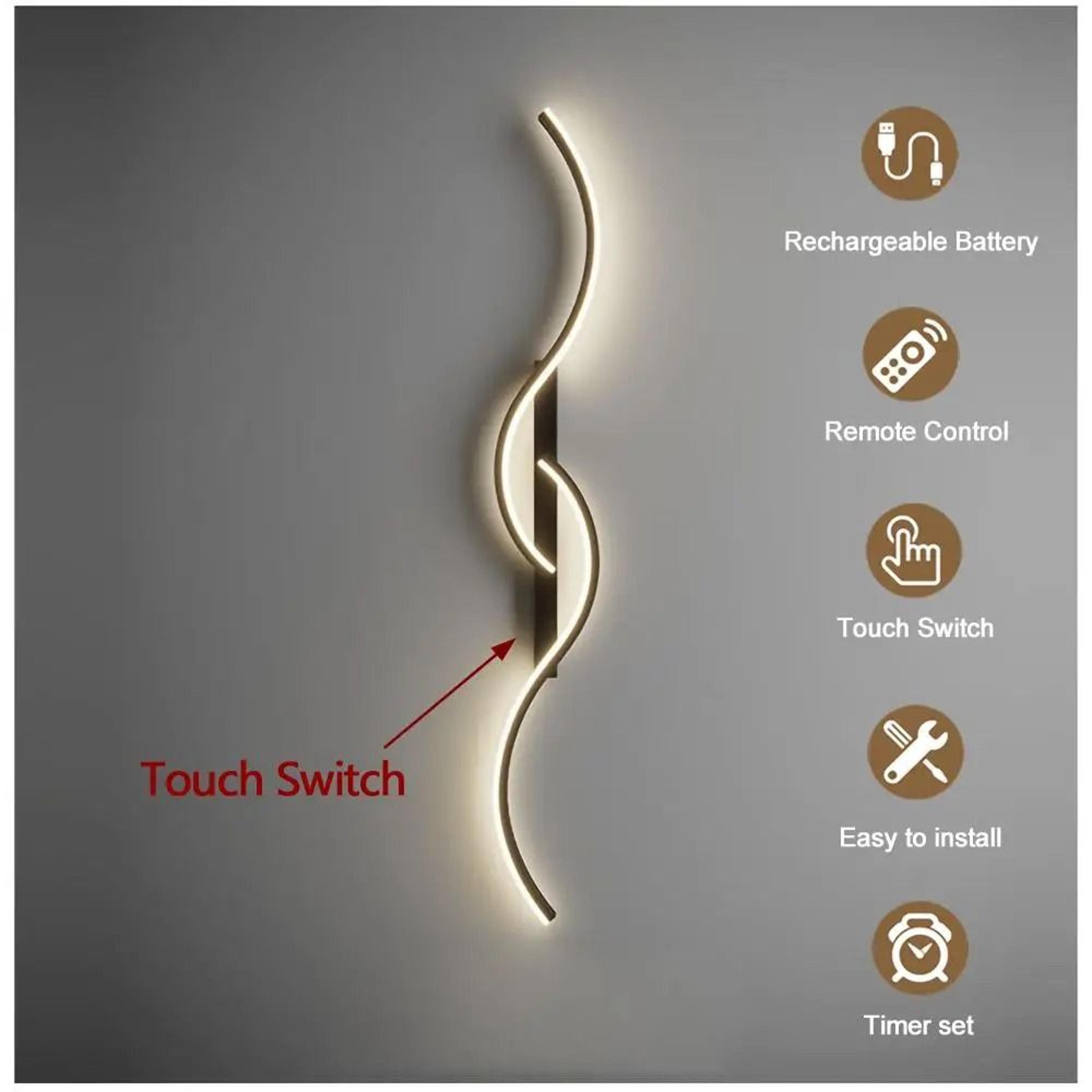 Rechargeable 60CM 80CM LED Wall Sconce With Remote Control 5