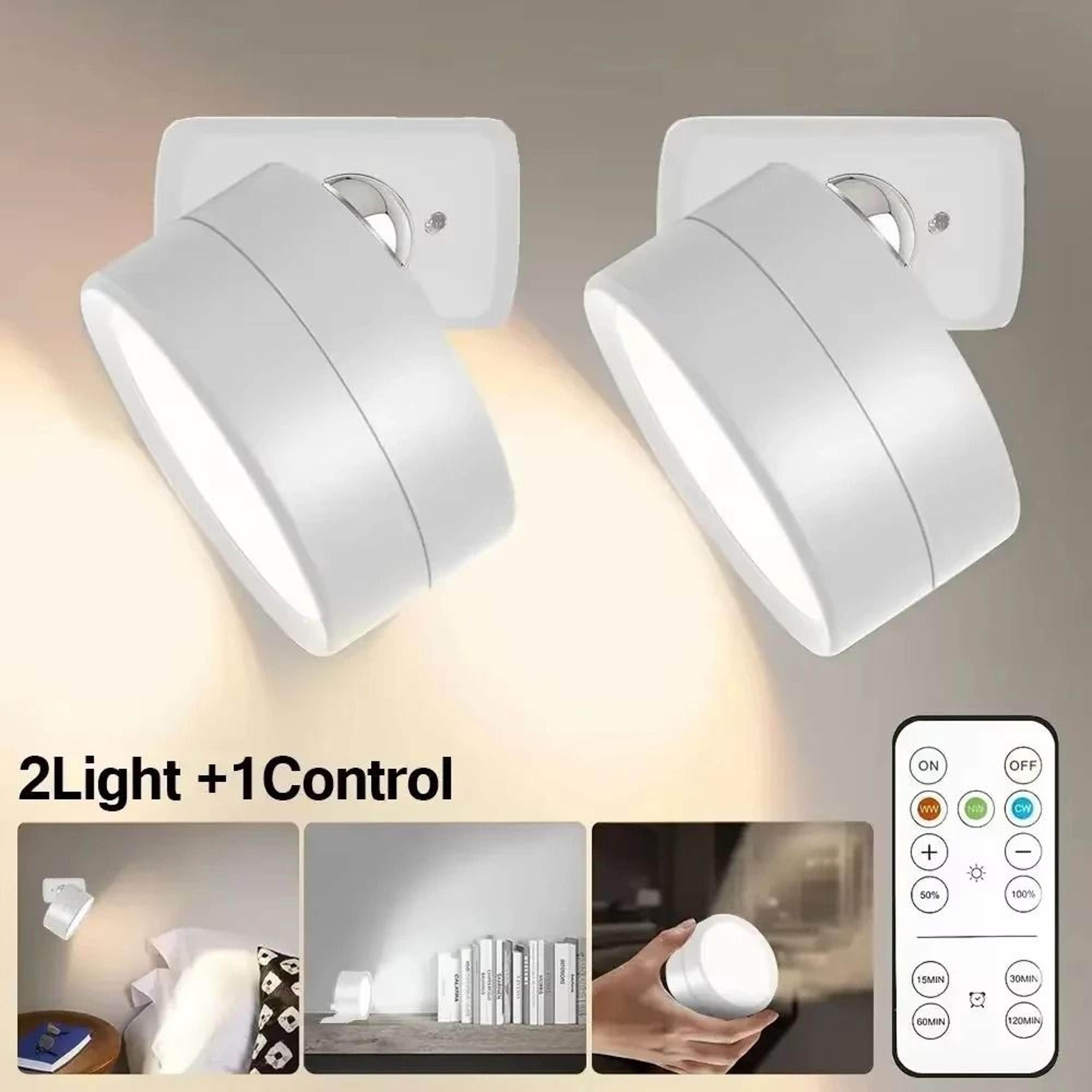 Two Pack Rechargeable Magnetic Wall Sconce Set 3