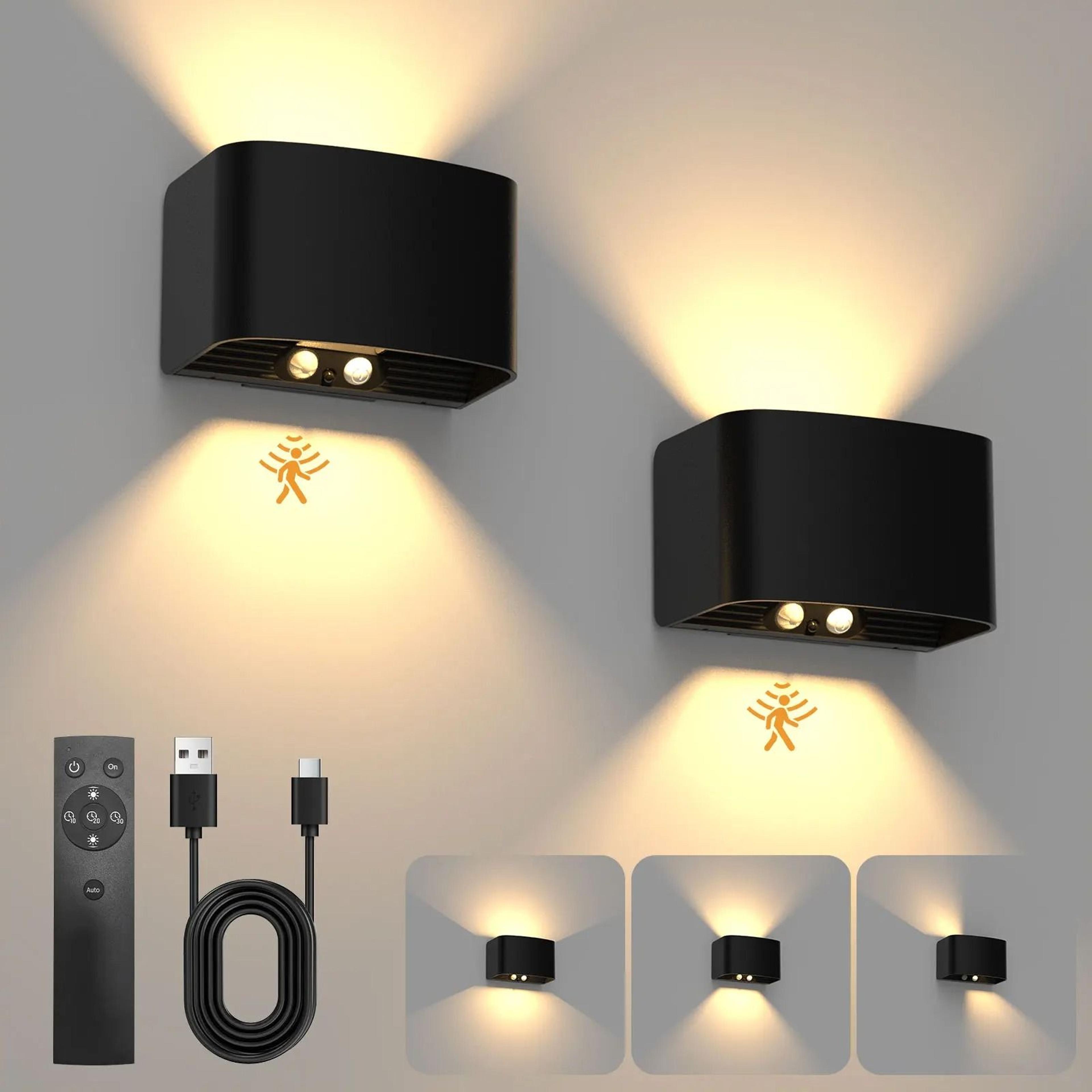 Warm Glow Rechargeable Motion Sensor Wall Lamp 0