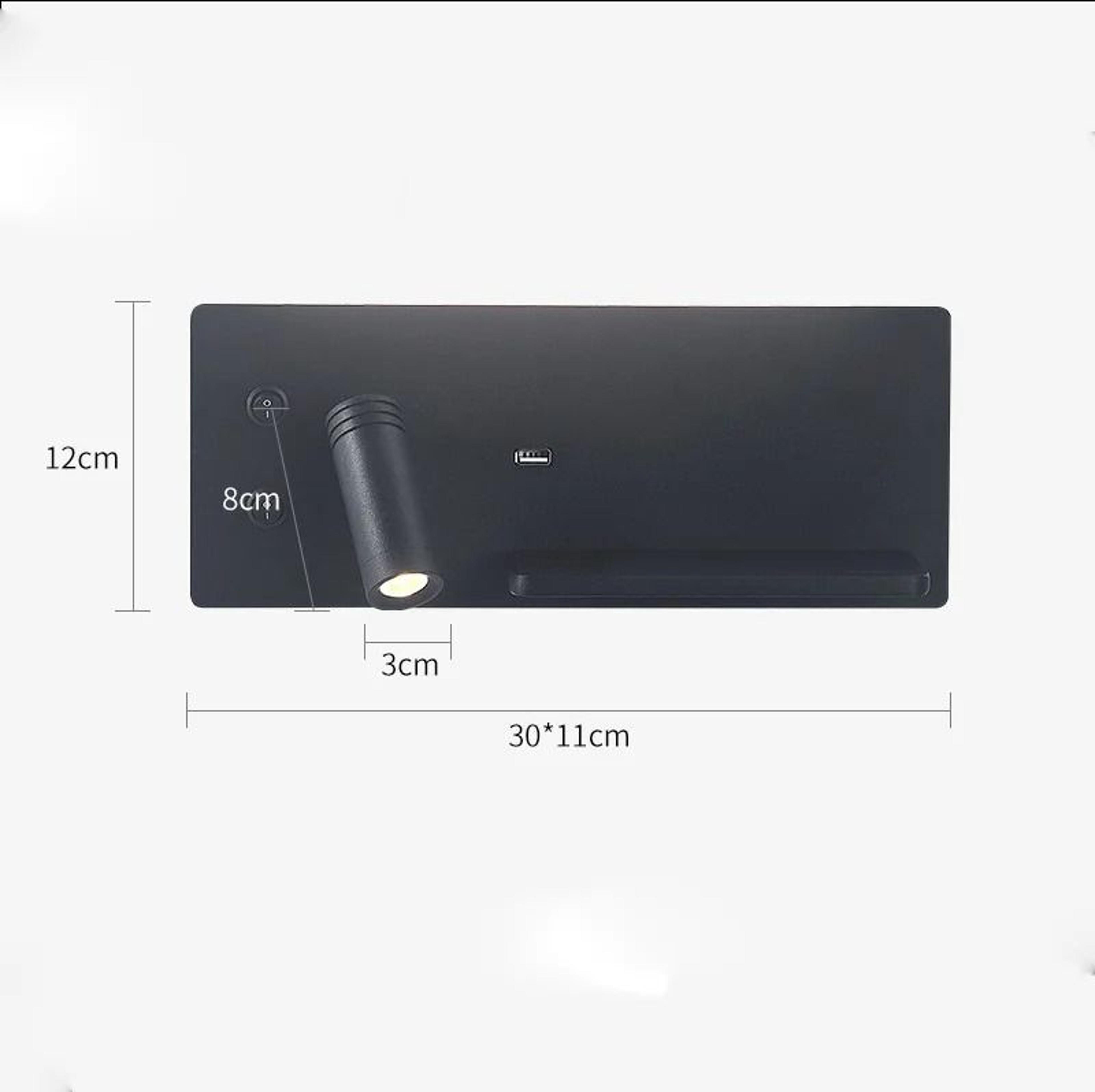Adjustable LED Reading Wall Lamp With Dual Charging 2