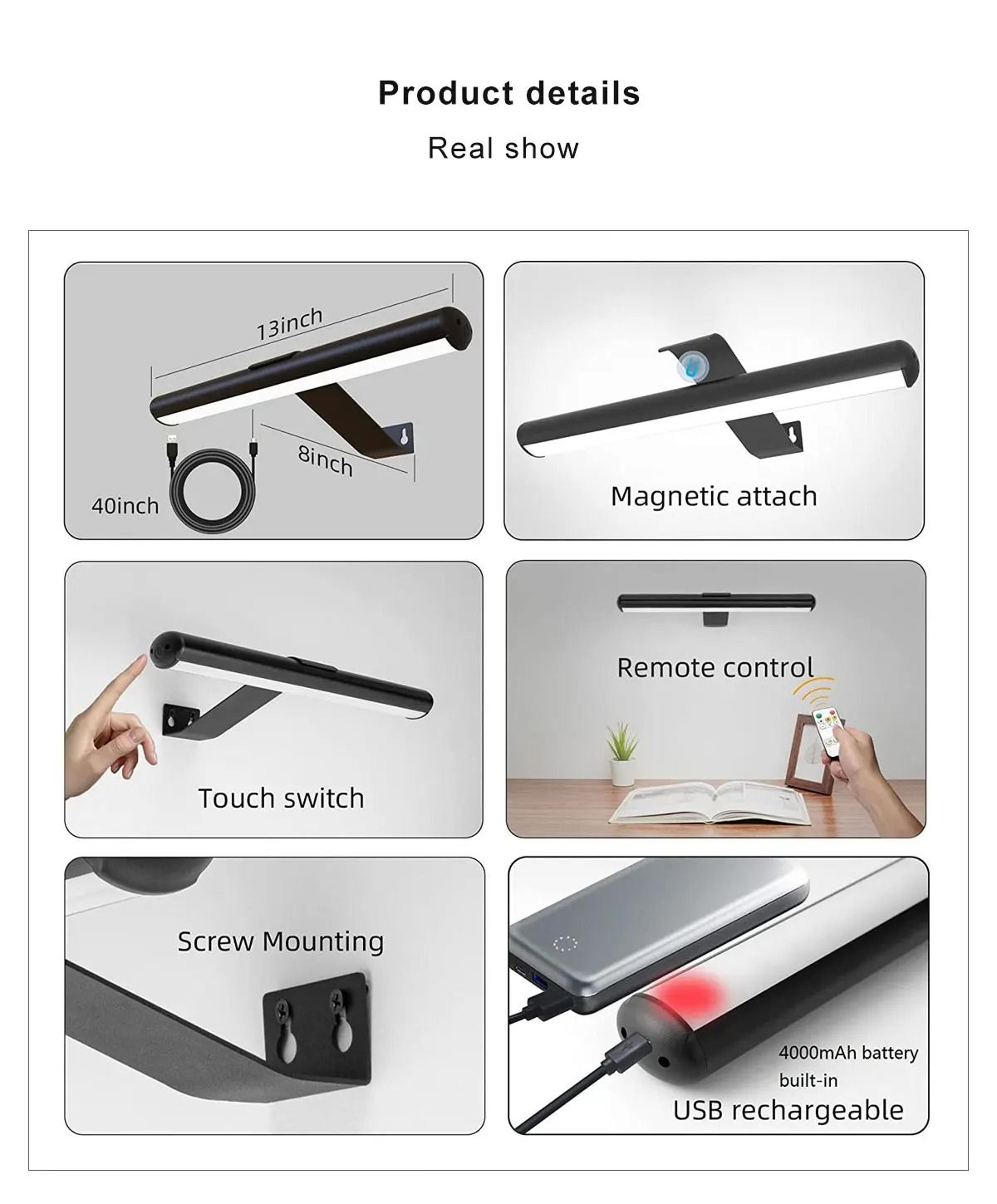 Wireless Rechargeable Picture Light With Remote 7