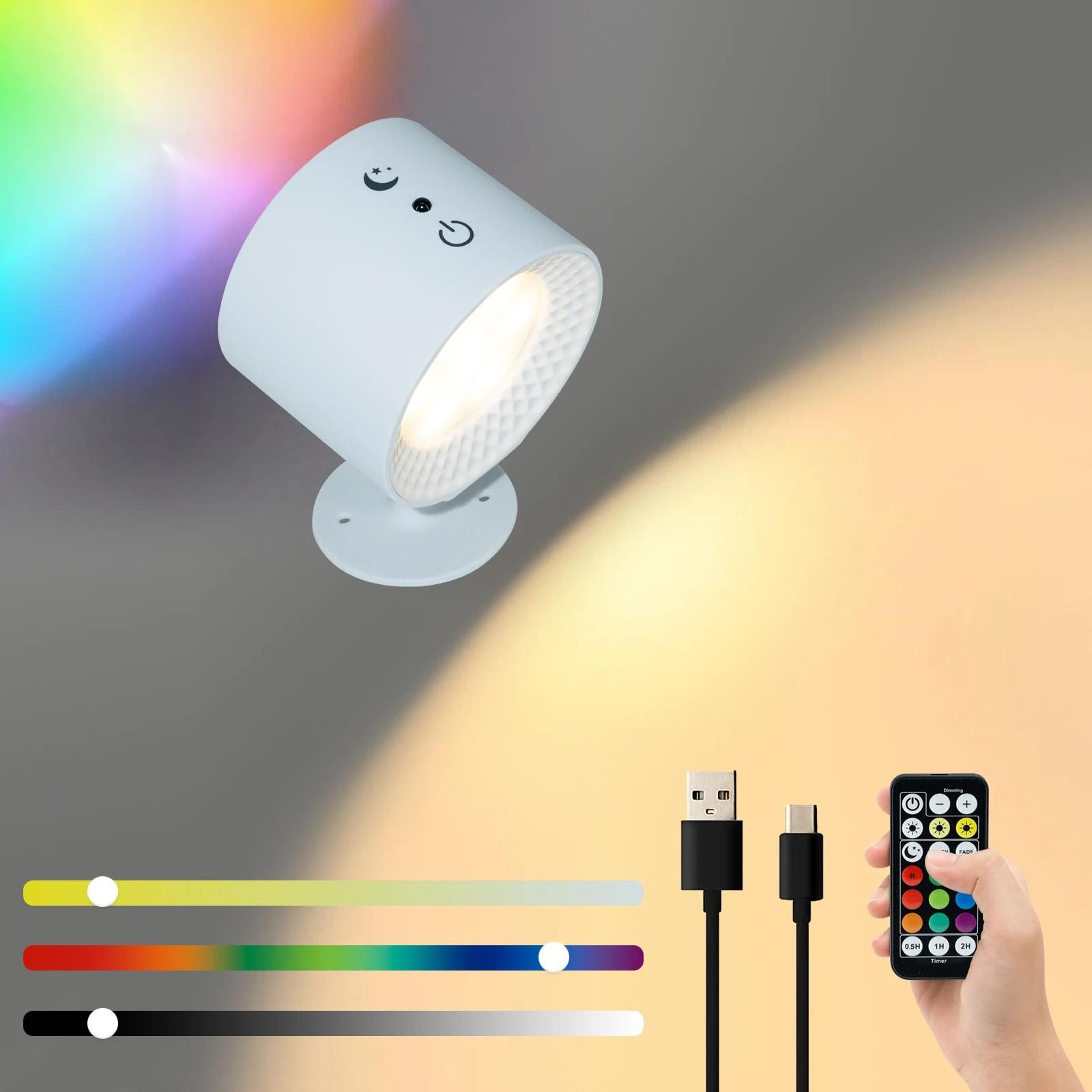 Rechargeable RGB Wall Lamp With Remote And Touch Control 8