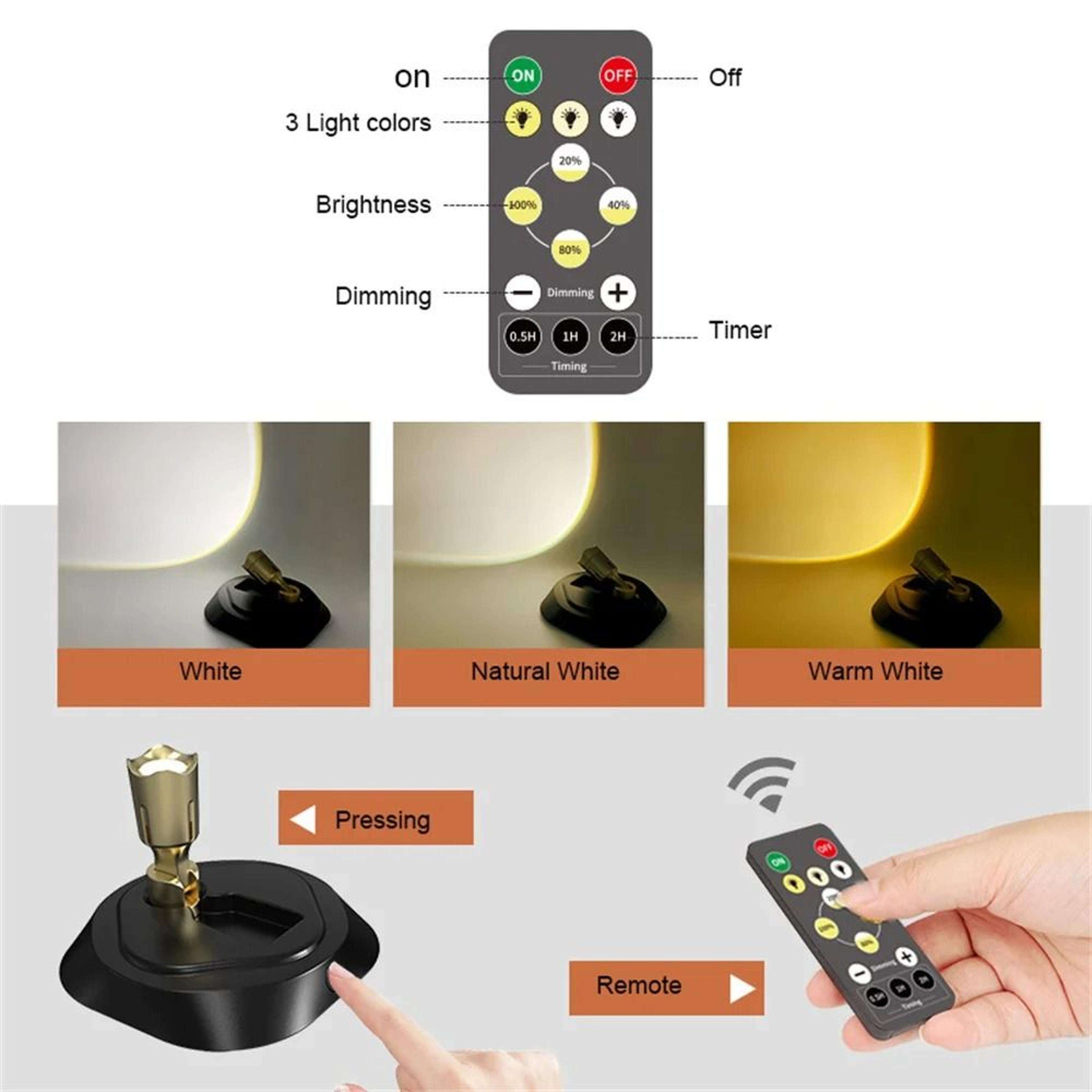 Rechargeable Wireless Art Spotlights With Remote 2 Pack 6