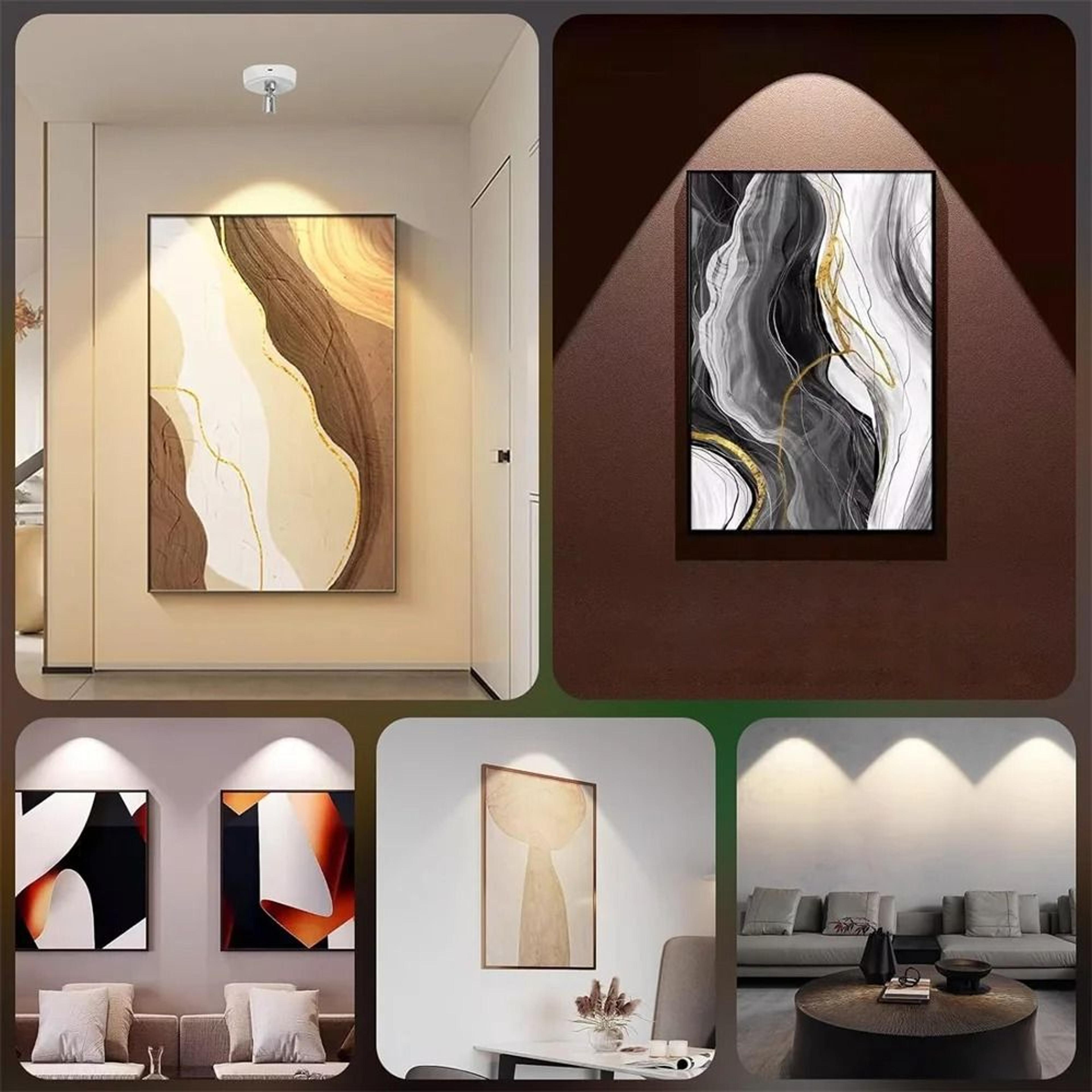 Rechargeable Wireless Art Spotlights With Remote 2 Pack 9