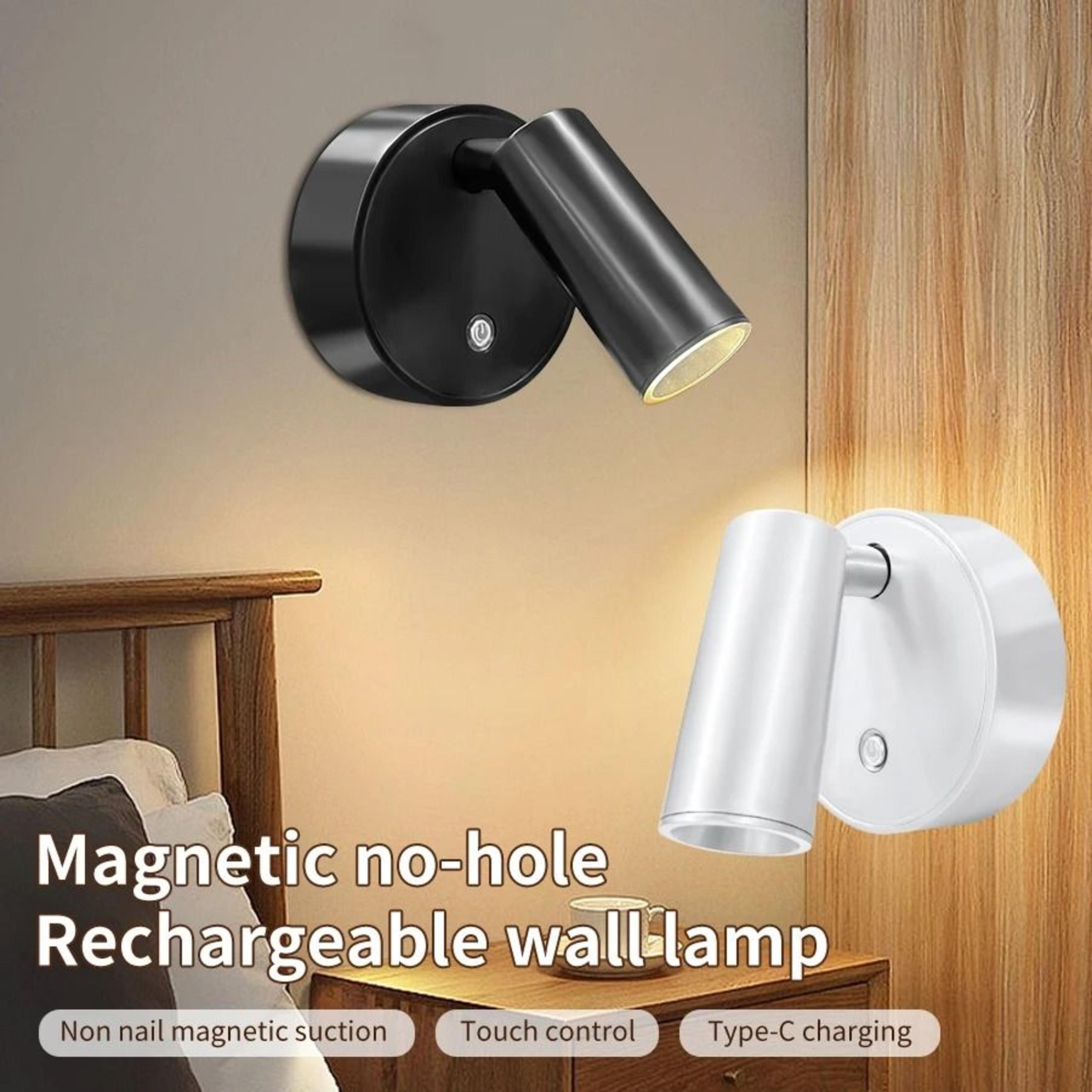 lumaspot magnetic rechargeable wall lamp with touch control