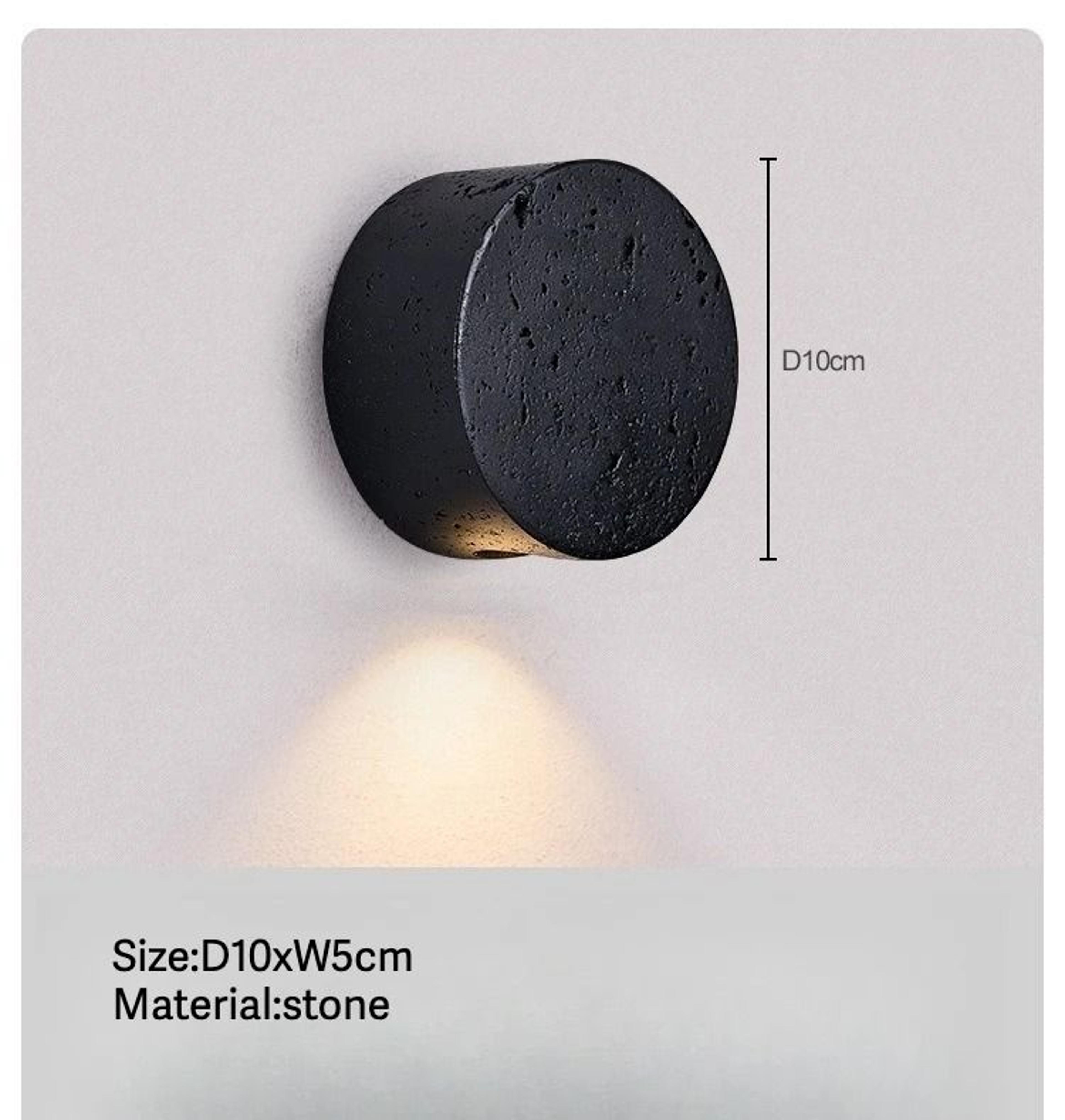 Nordic Glow Travertine Stone LED Wall Sconce 16