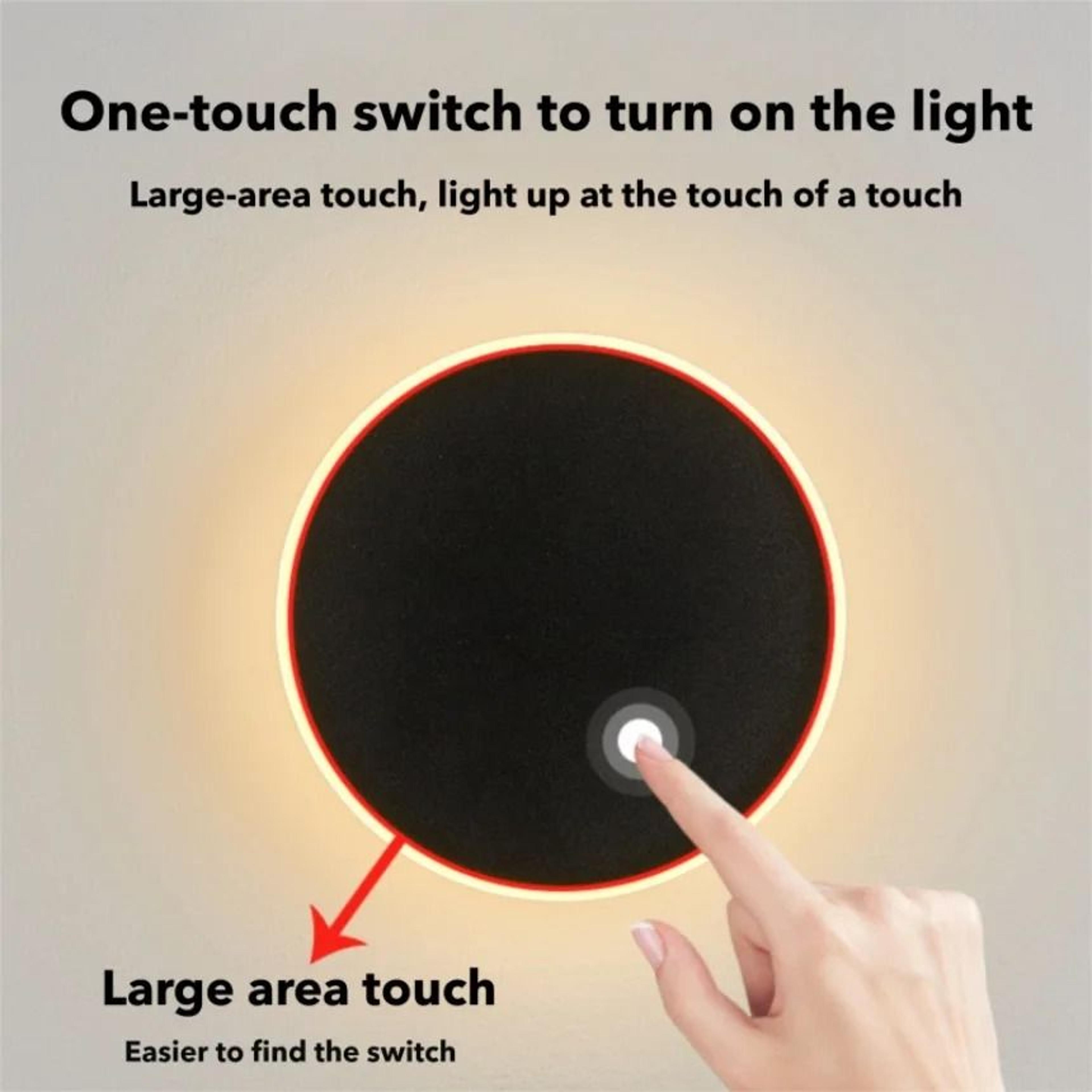 HaloGlow Modern Circular Touch LED Wall Lamp 10