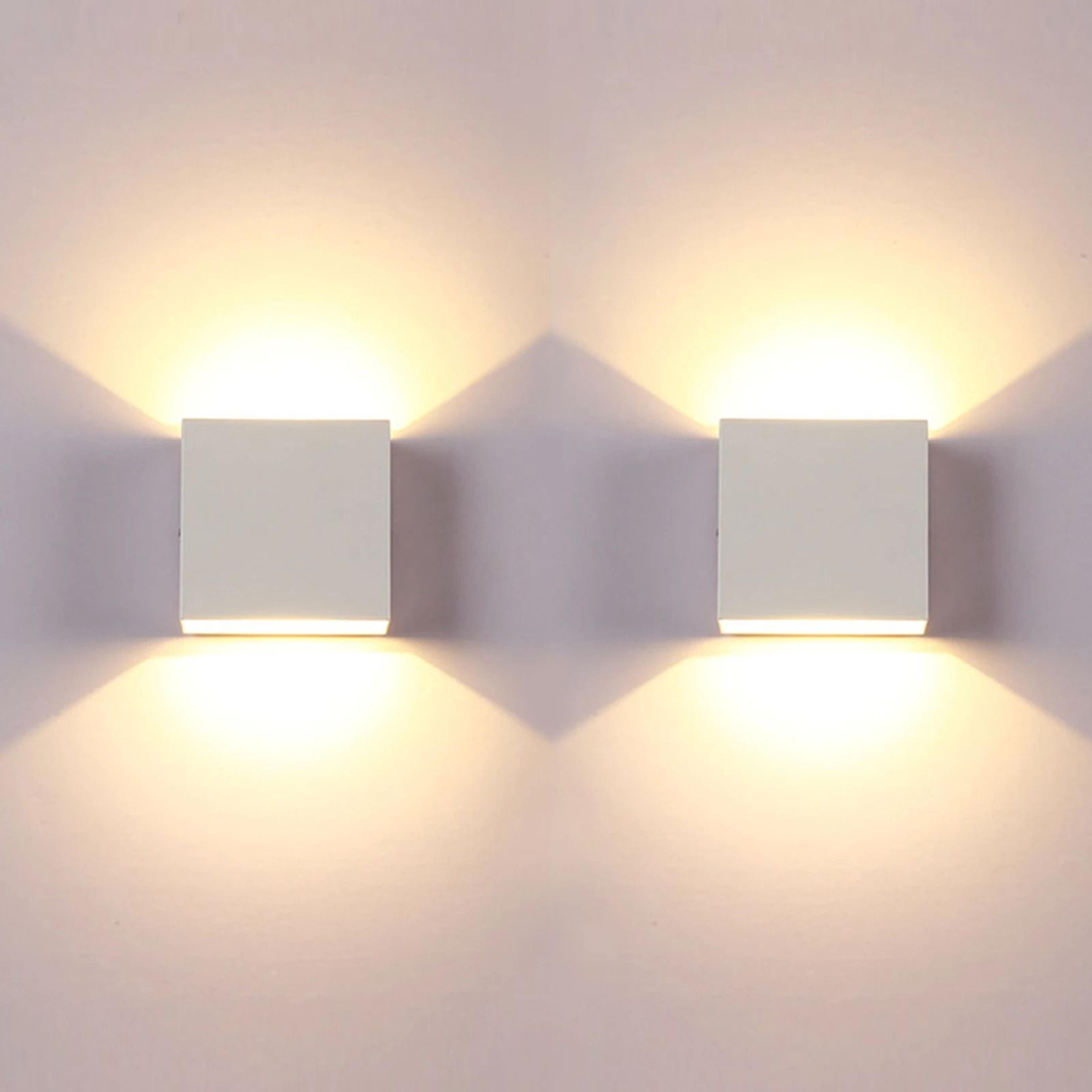 lumacast 6w white up down led wall sconce