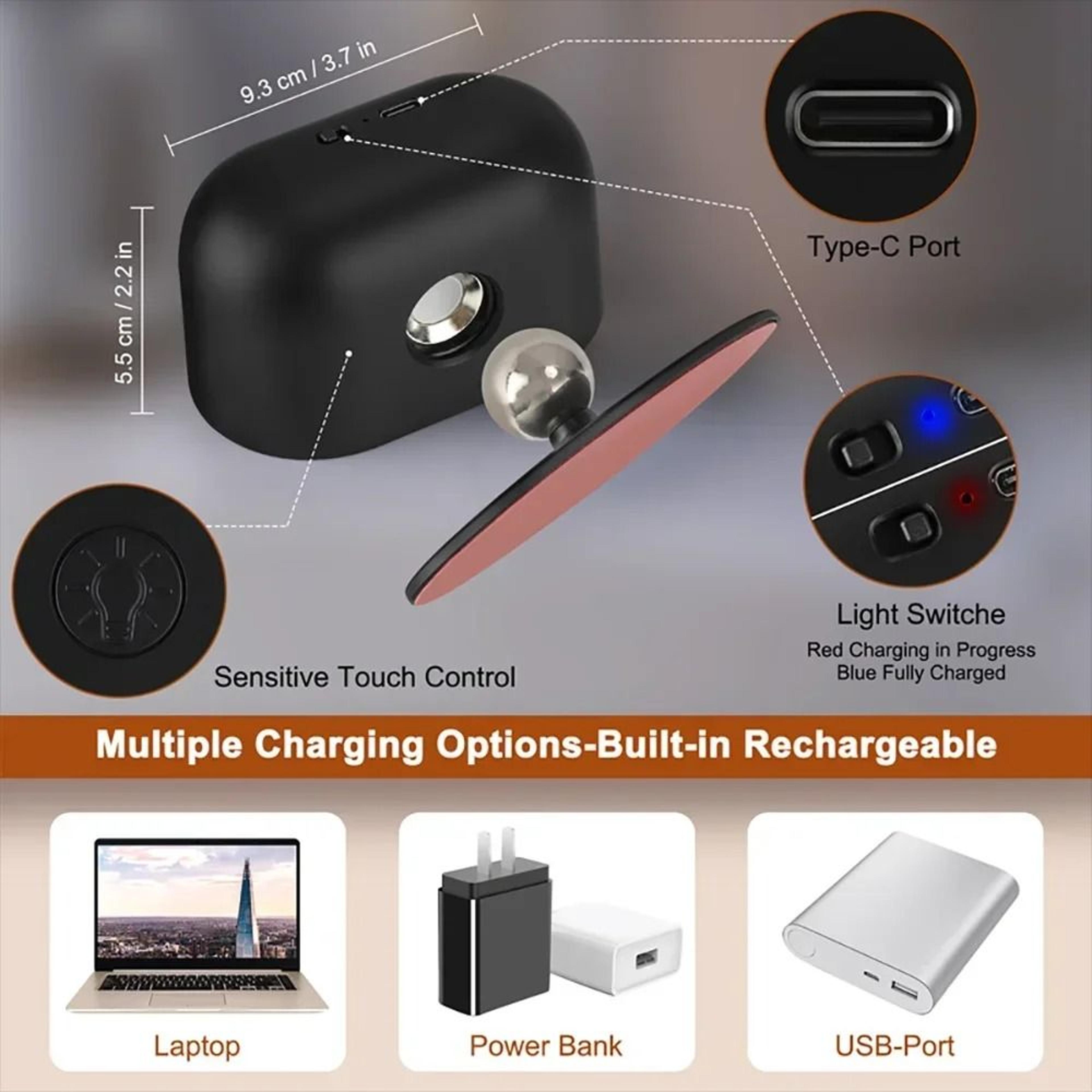 KFV Rotating Magnetic Rechargeable Wall Light With Remote 5